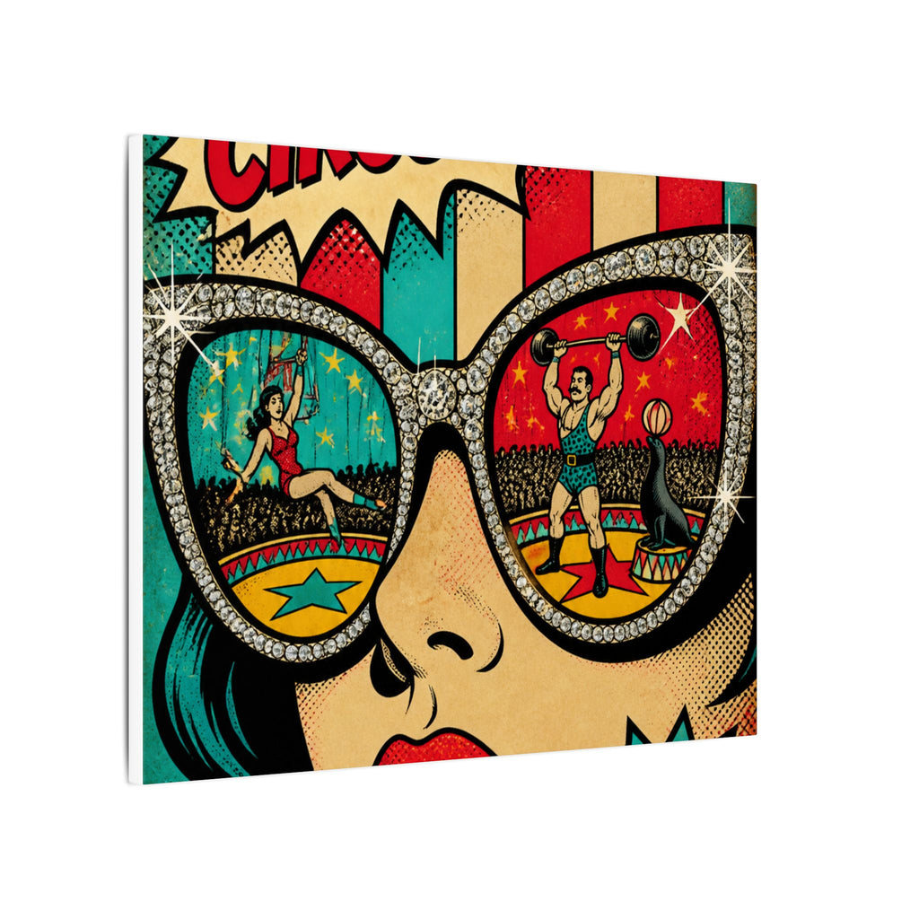 Sunglasses Circus Ring Wall Art Canvas 24×36 Pop Art Restaurant Decor Maximalist Print
