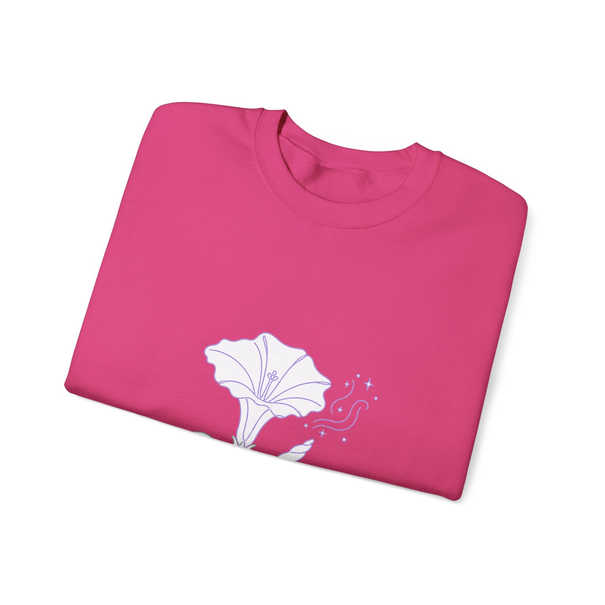 Matching Couple Sweatshirt - Sunflower & Moonflower Matching Couple Comfort Colors Crew Minimalist Art His Hers Christmas Gift - Design B