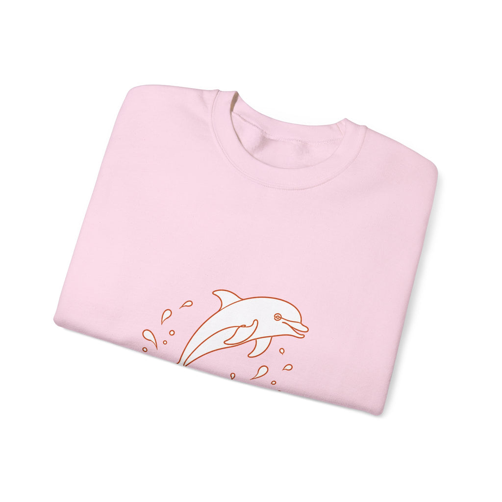 Matching Couple Sweatshirt - Shark & Dolphin Matching Couple Crewneck Sweatshirt Minimalist Art His Hers Valentine Gift - Design B