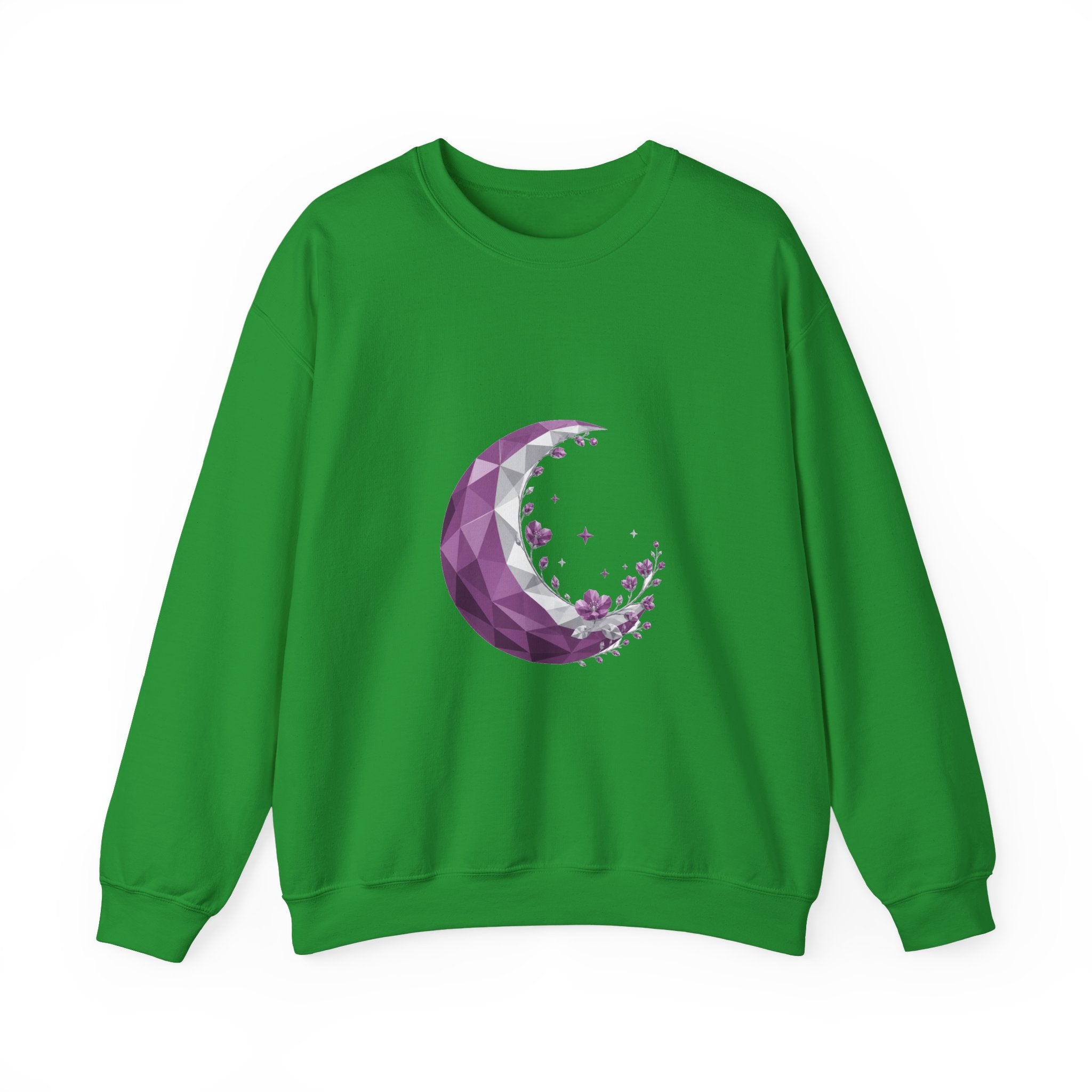 Matching Couple Sweatshirt - Waxing & Waning Moon Matching Couple Premium Fleece Sweatshirt Geometric Art His Hers Love Gift - Design A