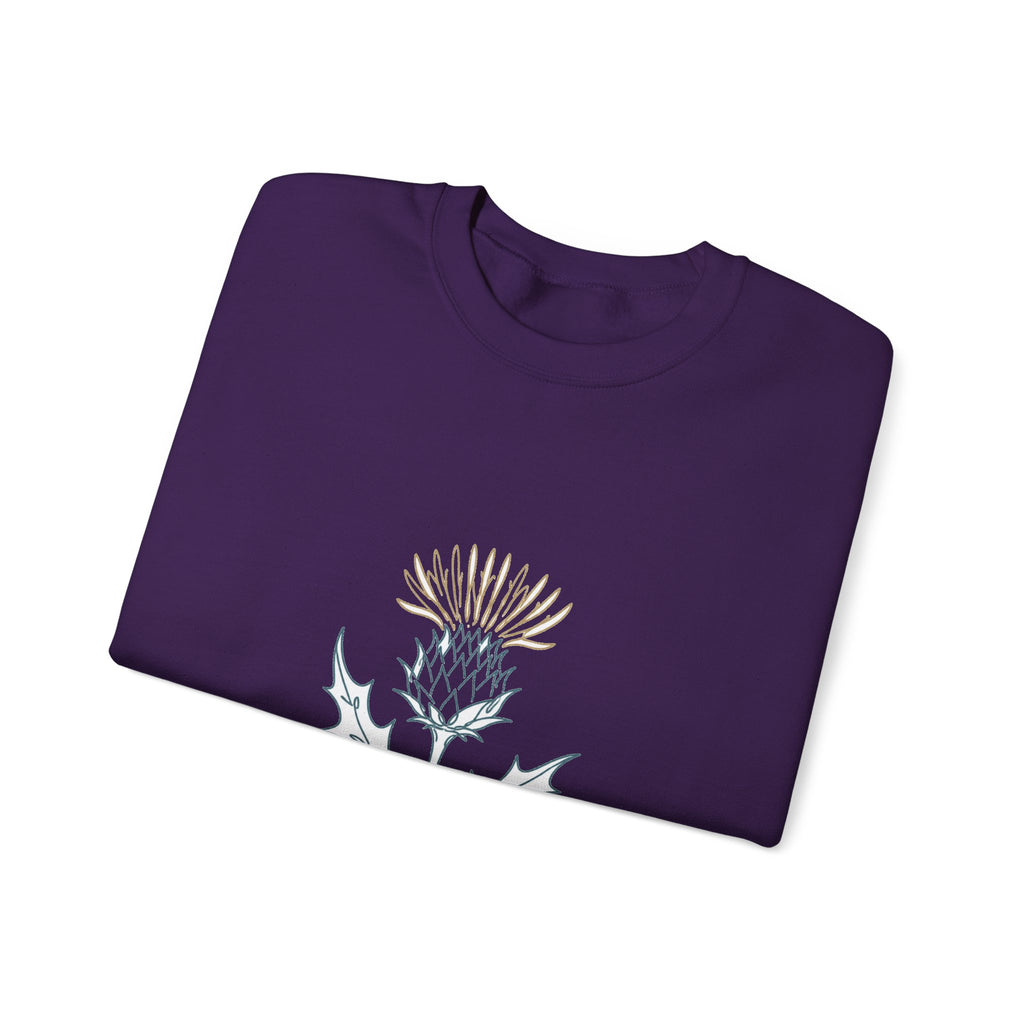 Matching Couple Sweatshirt - Lavender & Thistle Matching Couple Premium Fleece Sweatshirt Minimalist Art His Hers Christmas Gift - Design B