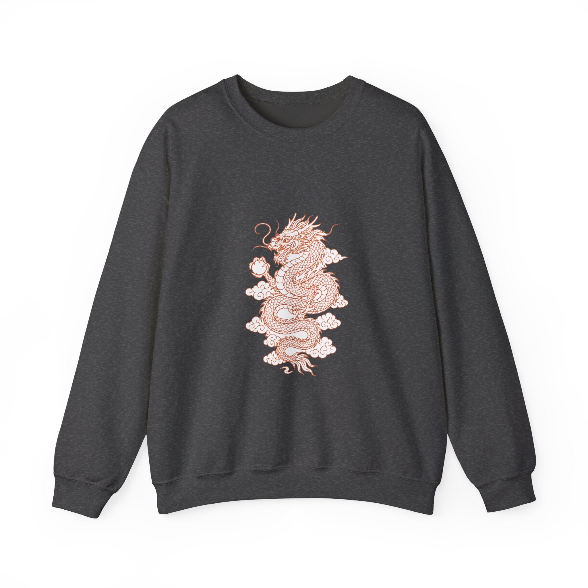 Matching Couple Sweatshirt - Dragon & Phoenix Matching Couple Comfort Colors Crew Minimalist Art His Hers Christmas Gift - Design A