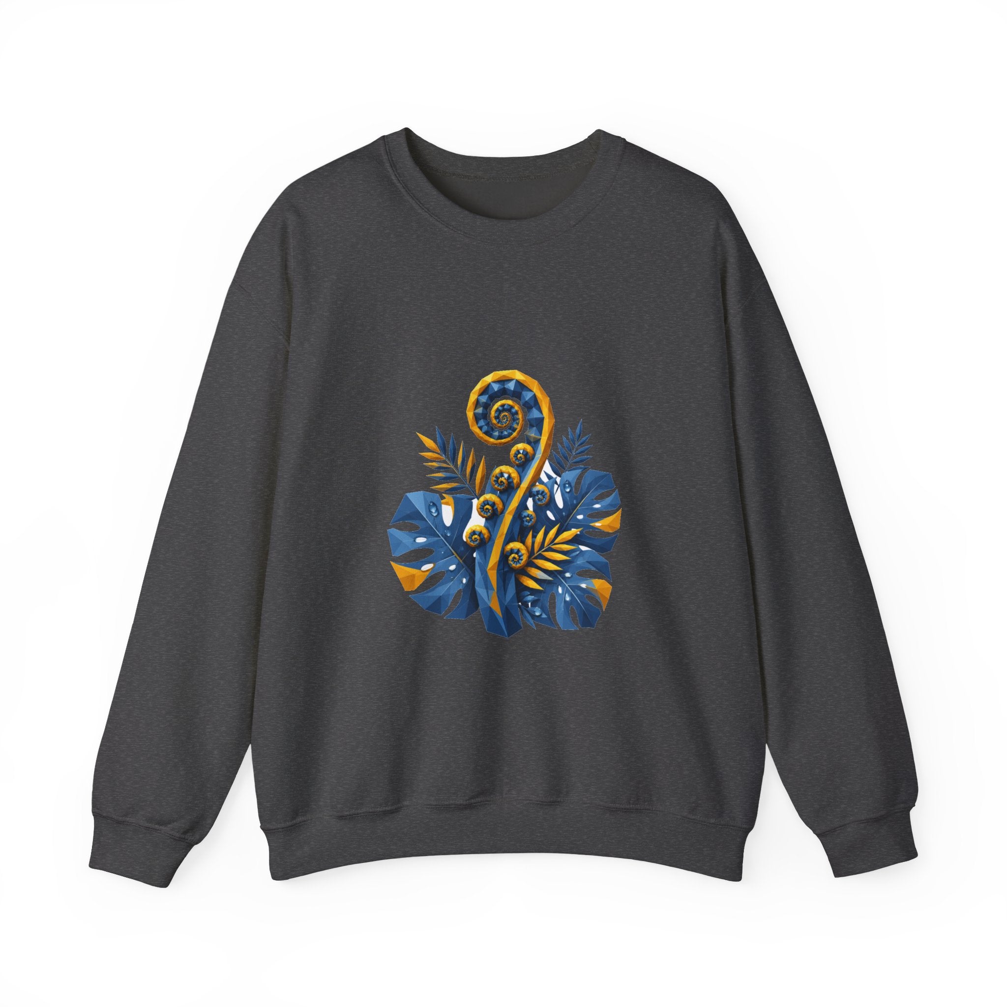 Matching Couple Sweatshirt - Desert & Rainforest Matching Couple Crewneck Sweatshirt Geometric Art His Hers Couple Gift - Design B