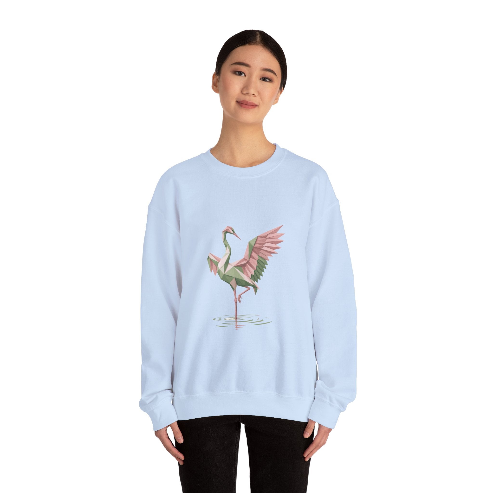 Matching Couple Sweatshirt - Tiger & Crane Matching Couple Comfort Colors Crew Geometric Art His Hers Love Gift - Design B