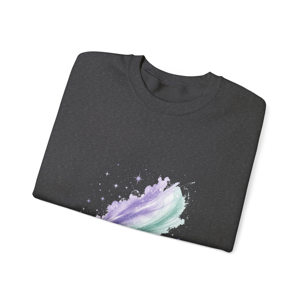 Matching Couple Sweatshirt - Comet & Asteroid Matching Couple Premium Fleece Sweatshirt Watercolor Art His Hers Birthday Gift - Design A