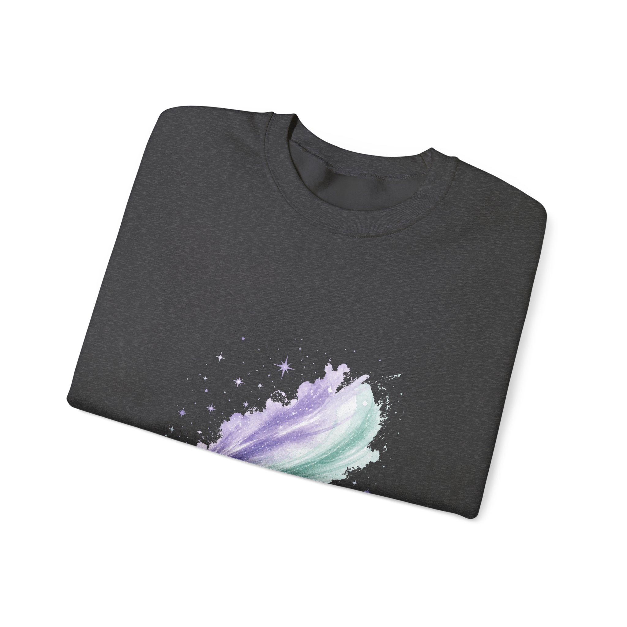 Matching Couple Sweatshirt - Comet & Asteroid Matching Couple Premium Fleece Sweatshirt Watercolor Art His Hers Birthday Gift - Design A