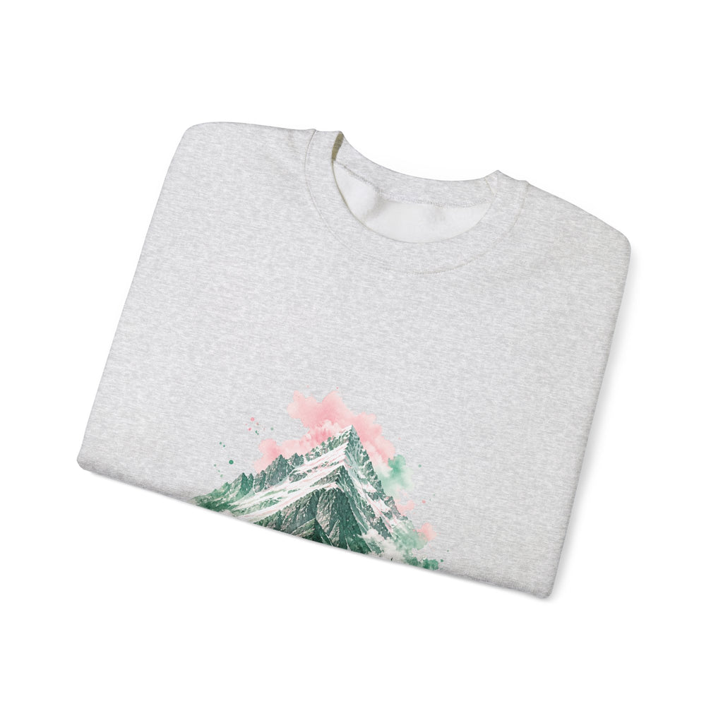 Matching Couple Sweatshirt - Mountain & Ocean Matching Couple Comfort Colors Crew Watercolor Art His Hers Birthday Gift - Design A