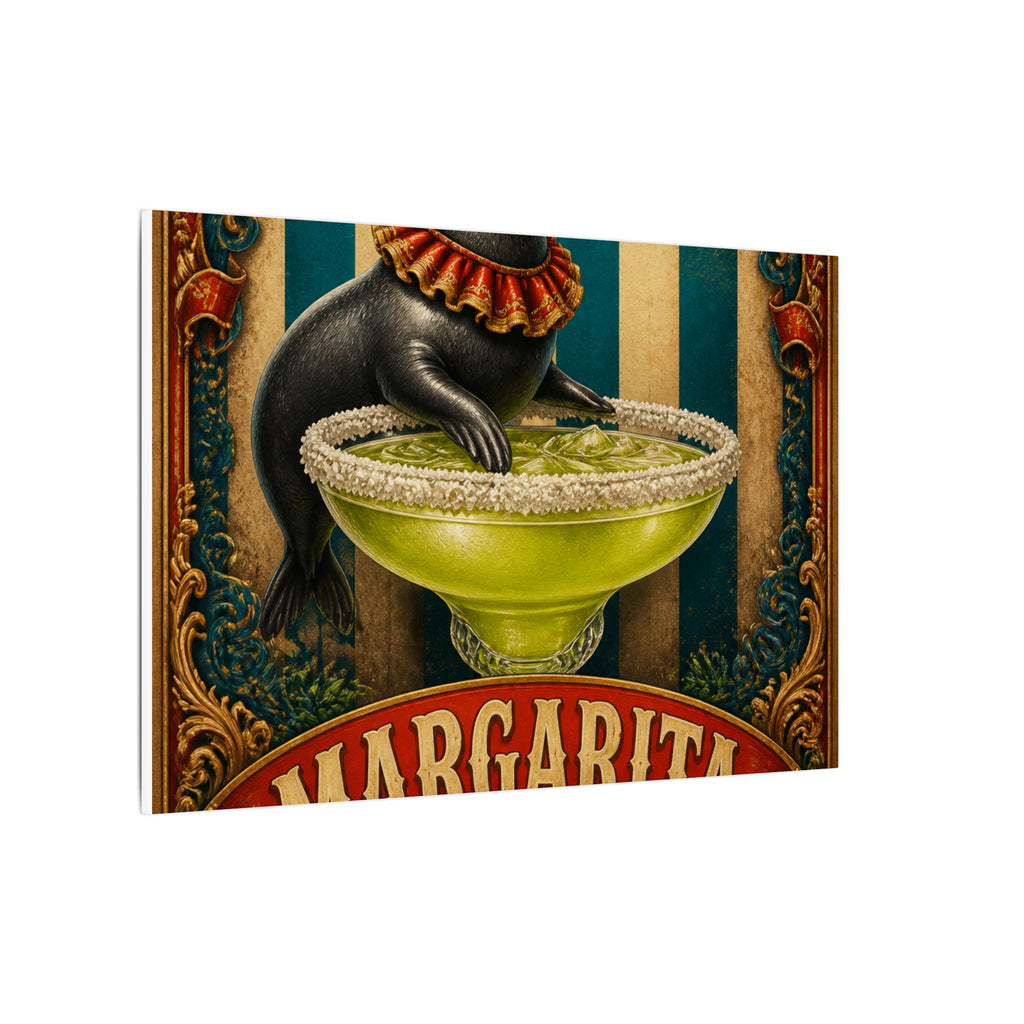 Margarita Balancing Seal Wall Art Canvas 24×36 Baroque Studio Decor Maximalist Print