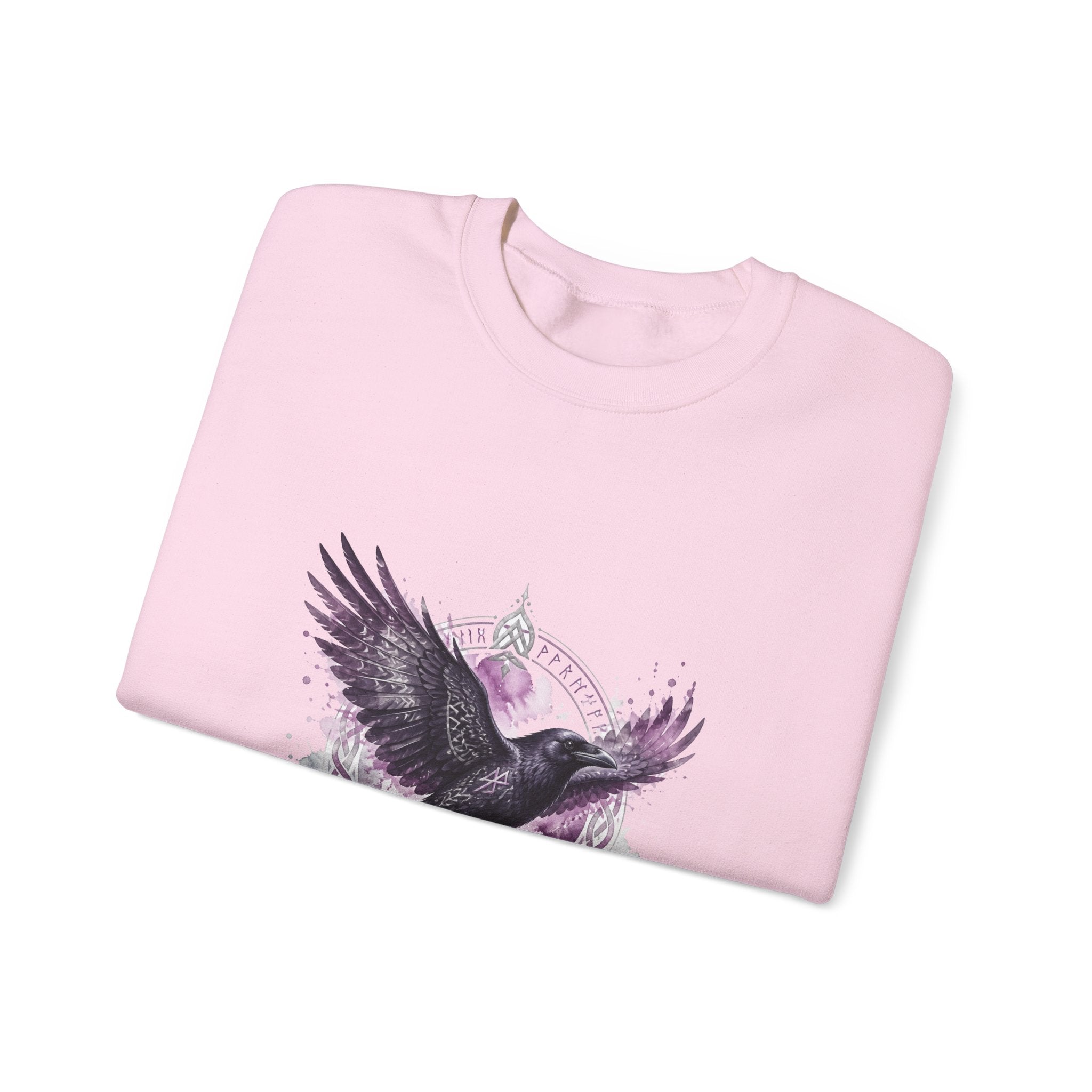 Matching Couple Sweatshirt - Huginn & Muninn Matching Couple Premium Fleece Sweatshirt Watercolor Art His Hers Birthday Gift - Design B