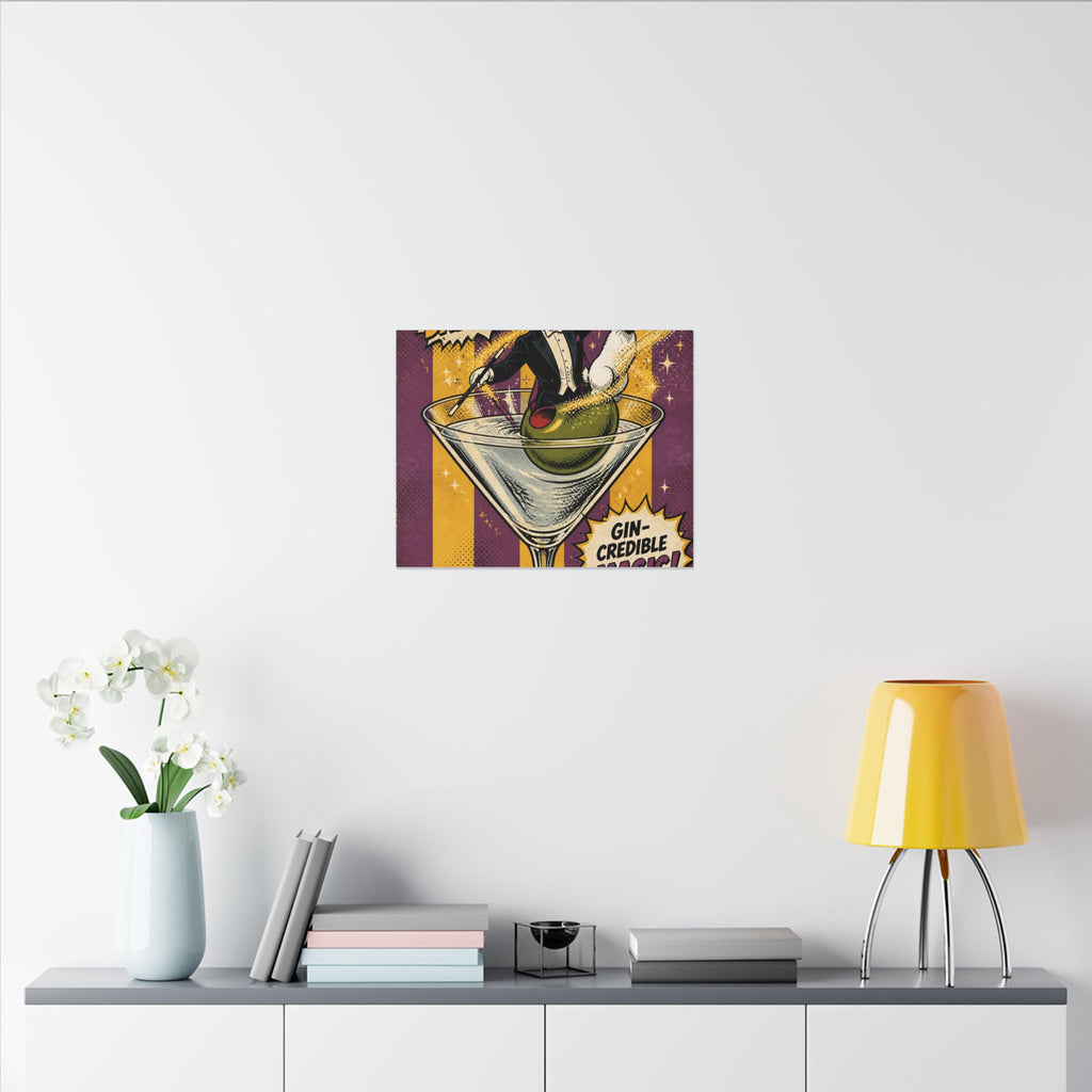 Martini Magician Wall Art Canvas 16×20 Pop Art Living Room Decor Maximalist Print