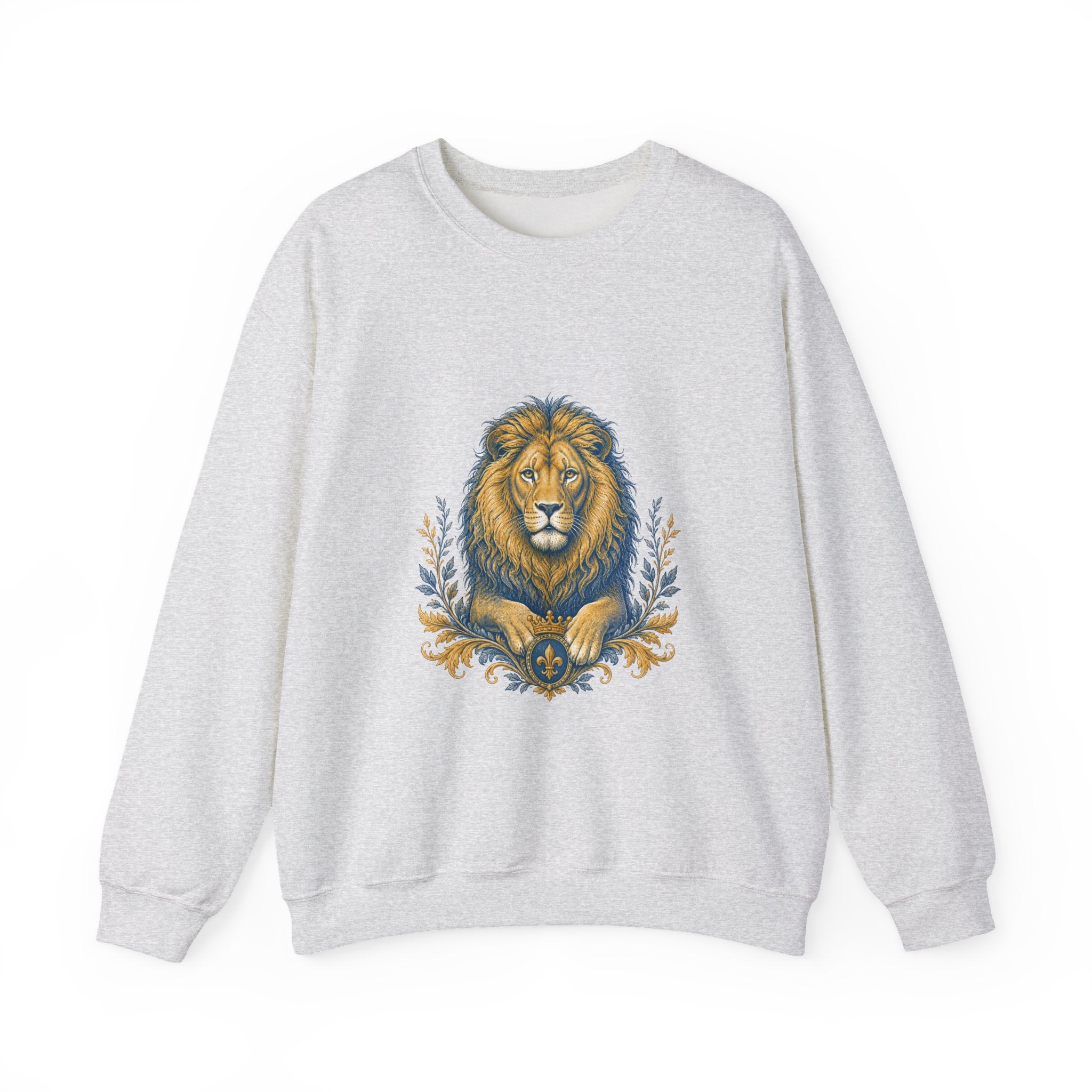 Matching Couple Sweatshirt - Lion & Lamb Matching Couple Comfort Colors Crew Vintage Art His Hers Honeymoon Gift - Design A