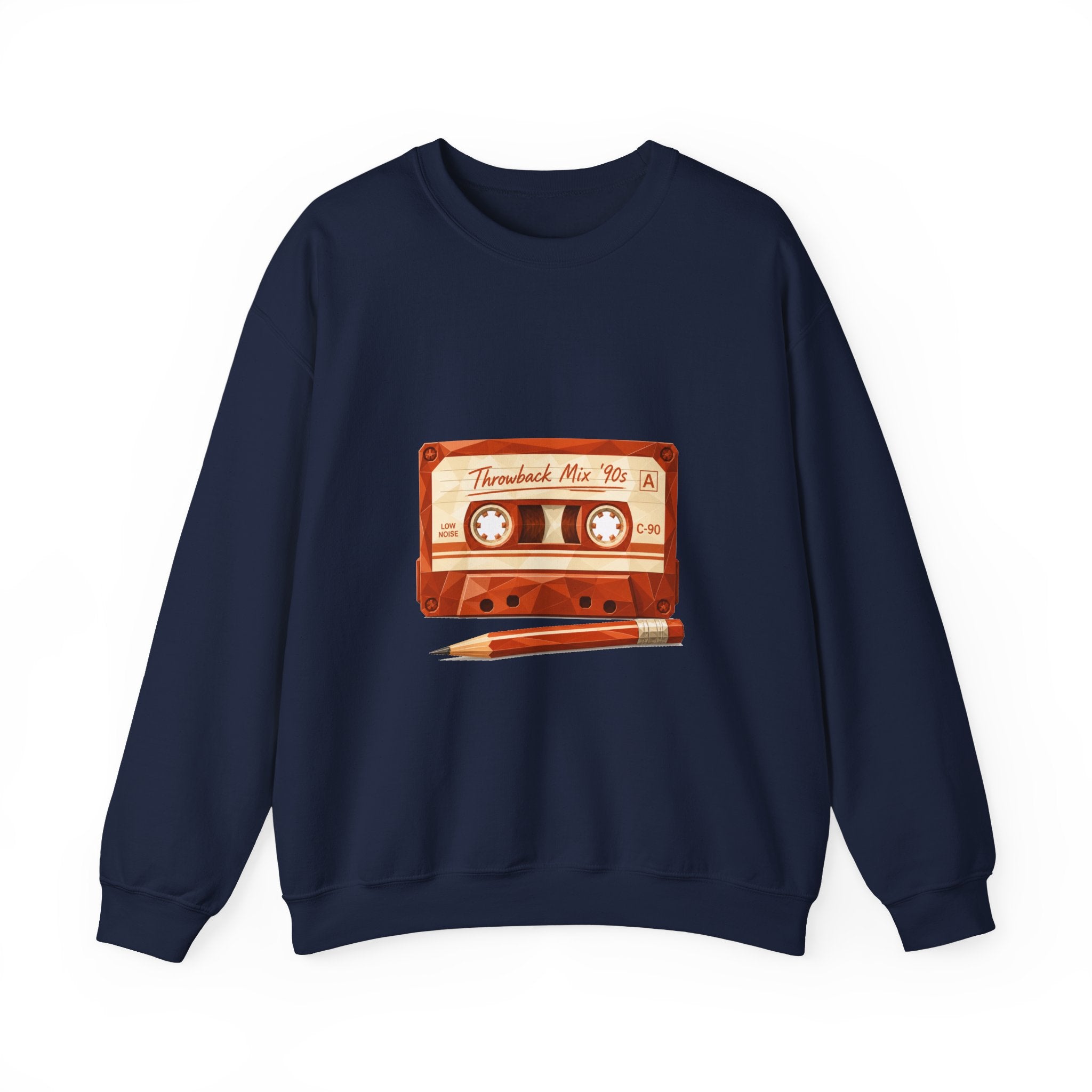 Matching Couple Sweatshirt - Vinyl & Cassette Matching Couple Premium Fleece Sweatshirt Geometric Art His Hers Love Gift - Design B