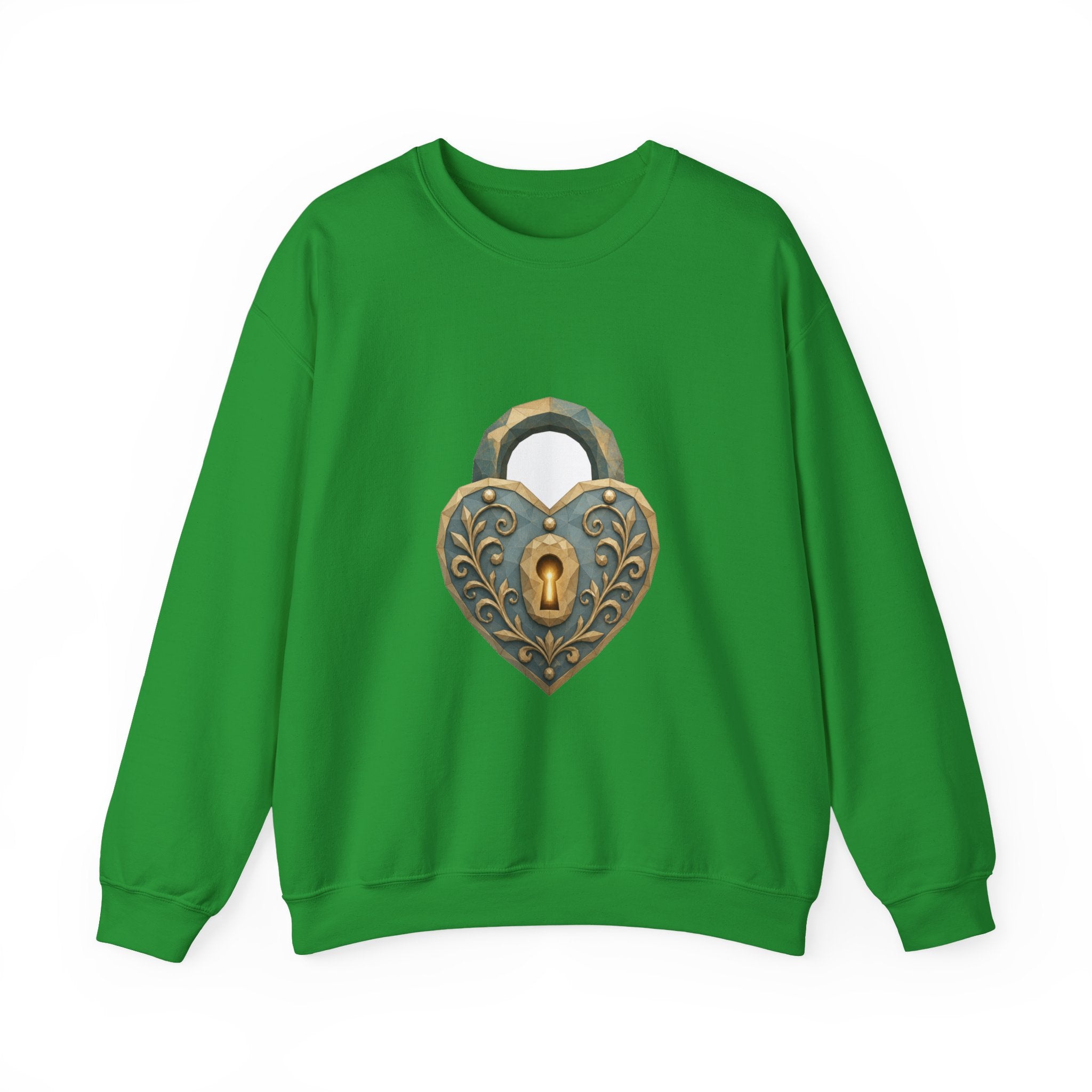 Matching Couple Sweatshirt - Key & Lock Matching Couple Comfort Colors Crew Geometric Art His Hers Love Gift - Design B