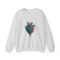 Matching Couple Sweatshirt - Robot & Heart Matching Couple Comfort Colors Crew Geometric Art His Hers Love Gift - Design B