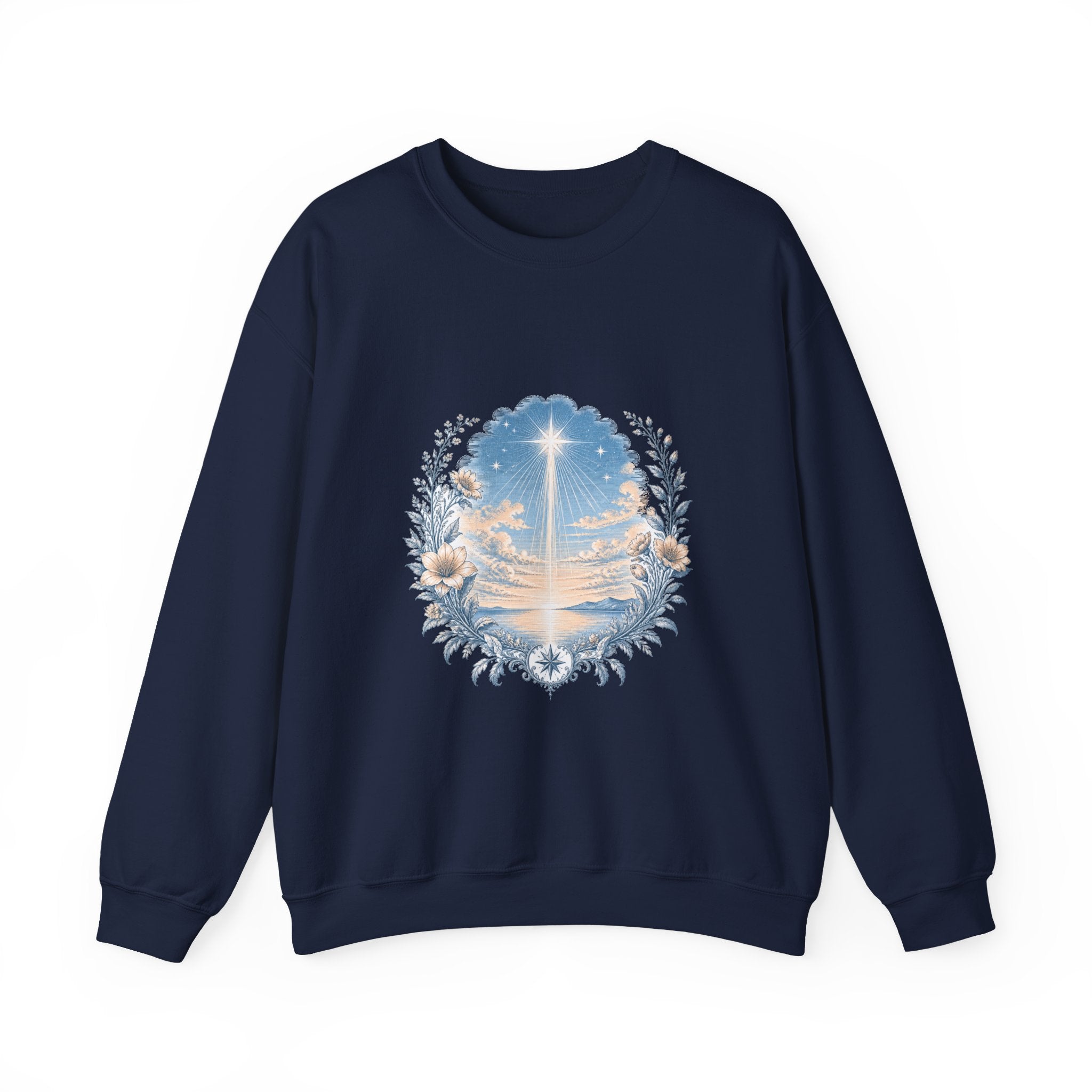 Matching Couple Sweatshirt - Evening & Morning Star Matching Couple Comfort Colors Crew Vintage Art His Hers Honeymoon Gift - Design A