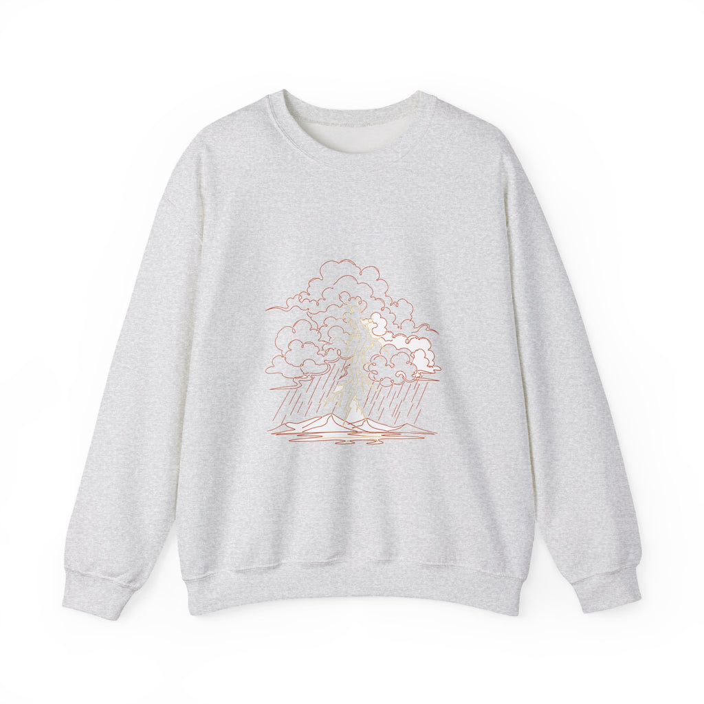 Matching Couple Sweatshirt - Storm & Rainbow Matching Couple Premium Fleece Sweatshirt Minimalist Art His Hers Christmas Gift - Design A