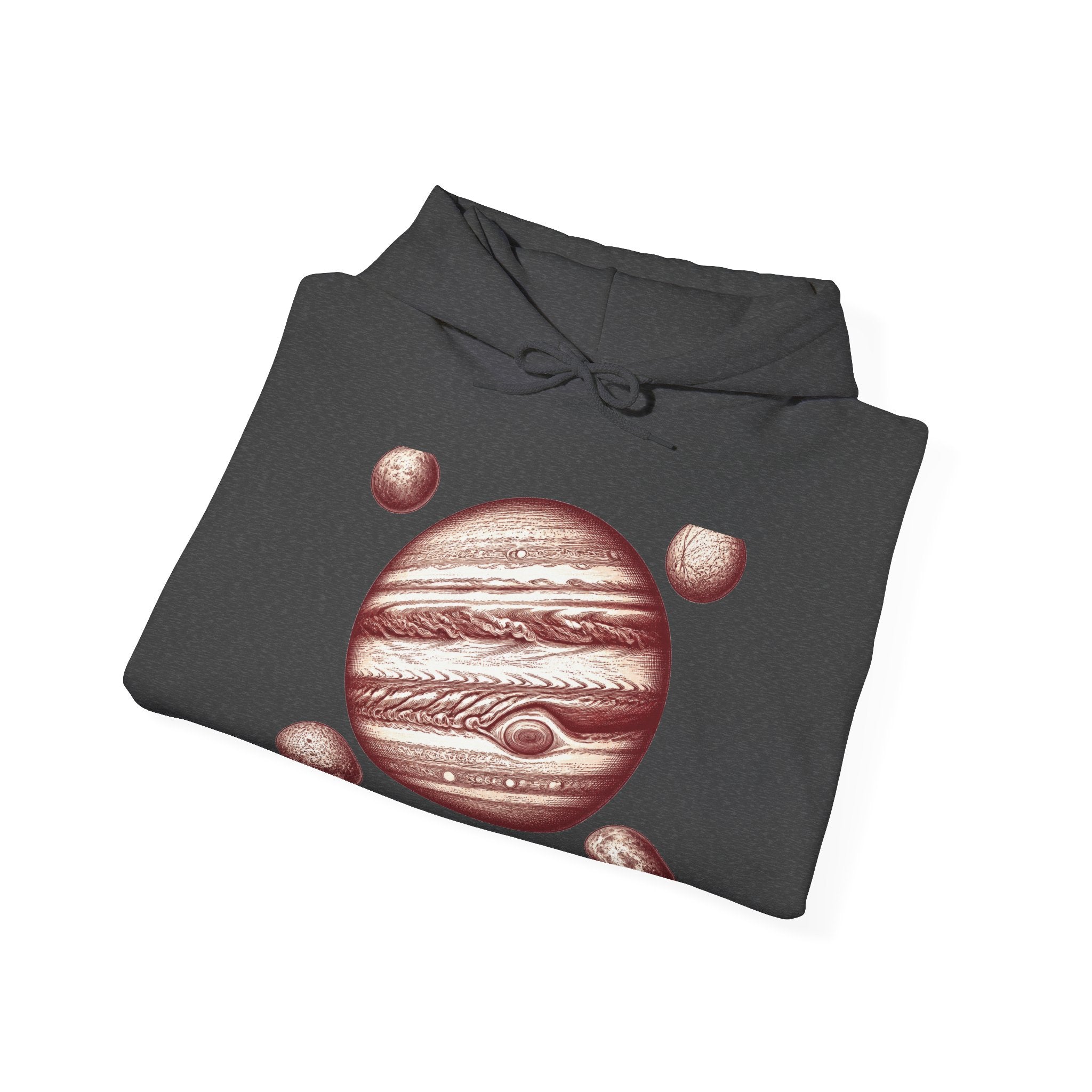 Matching Couple Sweatshirt - Saturn & Jupiter Matching Couple Hooded Sweatshirt Vintage Art His Hers Wedding Gift - Design B