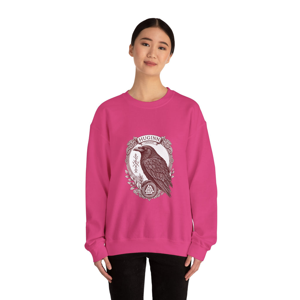 Matching Couple Sweatshirt - Huginn & Muninn Matching Couple Premium Fleece Sweatshirt Vintage Art His Hers Honeymoon Gift - Design A