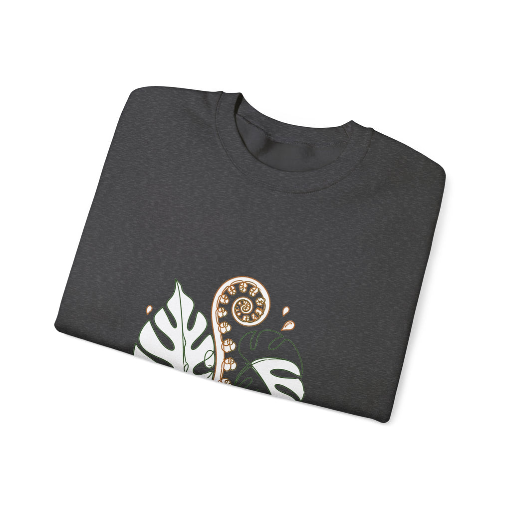 Matching Couple Sweatshirt - Desert & Rainforest Matching Couple Crewneck Sweatshirt Minimalist Art His Hers Valentine Gift - Design B