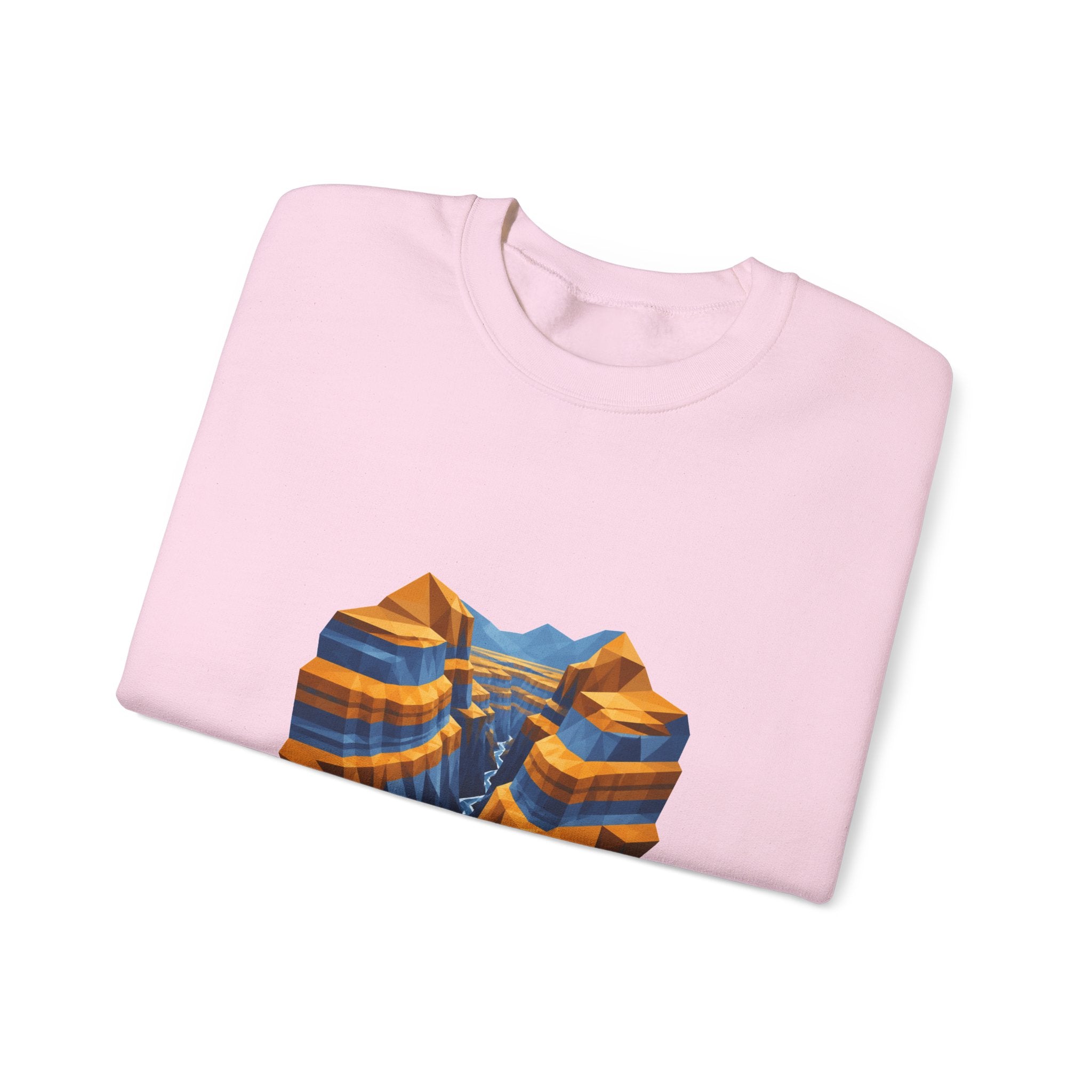 Matching Couple Sweatshirt - Lavender Fields & Canyon Matching Couple Premium Fleece Sweatshirt Geometric Art His Hers Love Gift - Design B