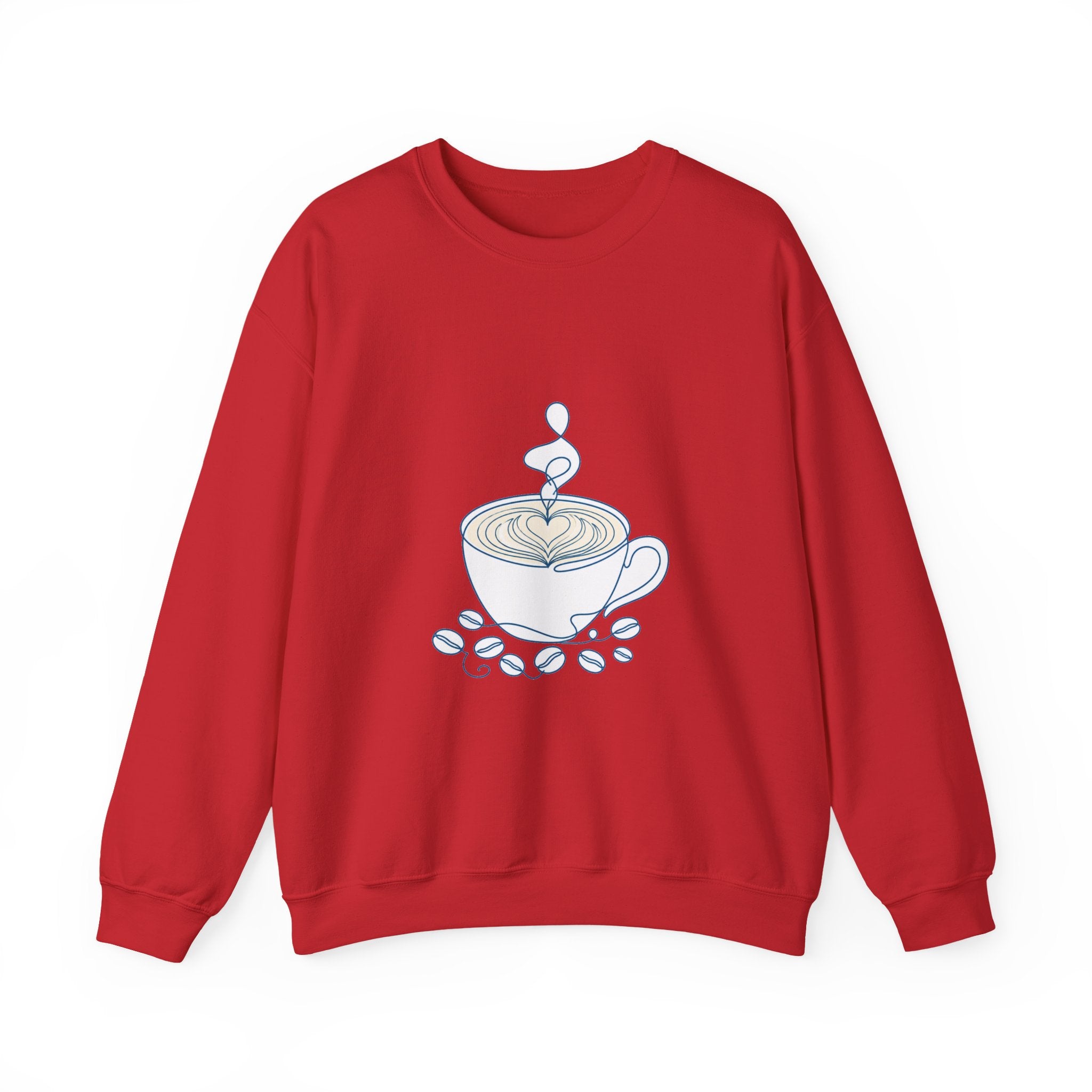 Matching Couple Sweatshirt - Coffee & Tea Matching Couple Premium Fleece Sweatshirt Minimalist Art His Hers Christmas Gift - Design A