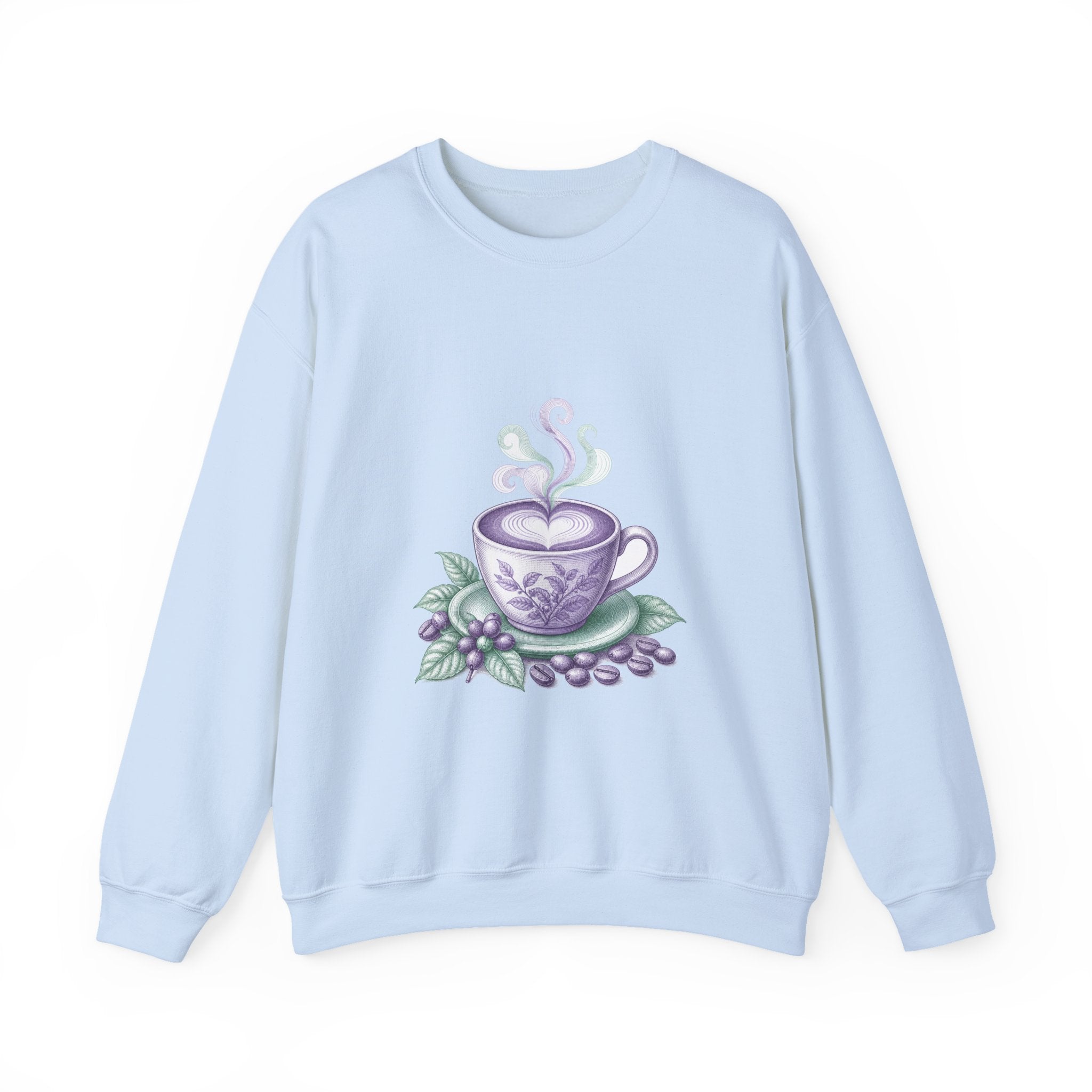 Matching Couple Sweatshirt - Coffee & Tea Matching Couple Premium Fleece Sweatshirt Vintage Art His Hers Honeymoon Gift - Design A