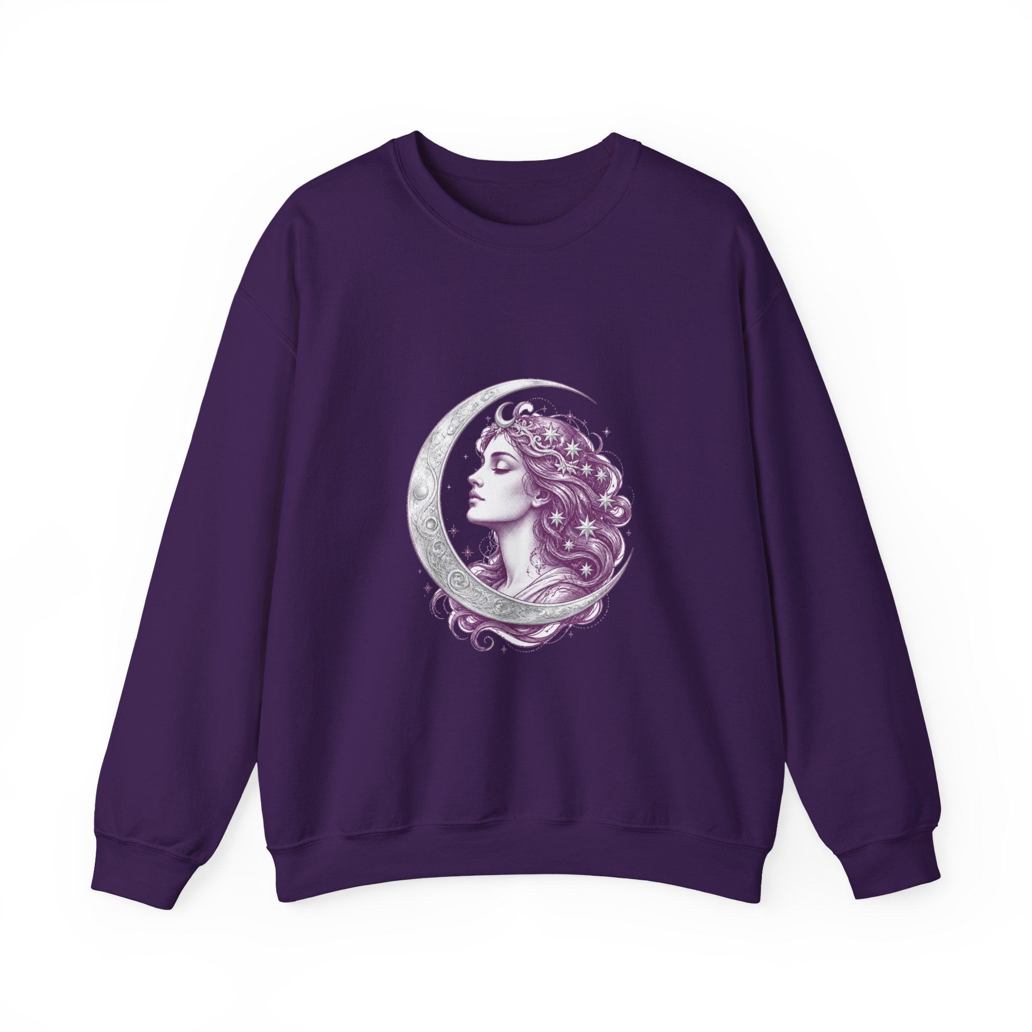 Matching Couple Sweatshirt - Helios & Selene Matching Couple Comfort Colors Crew Hand-Drawn Art His Hers Anniversary Gift - Design B