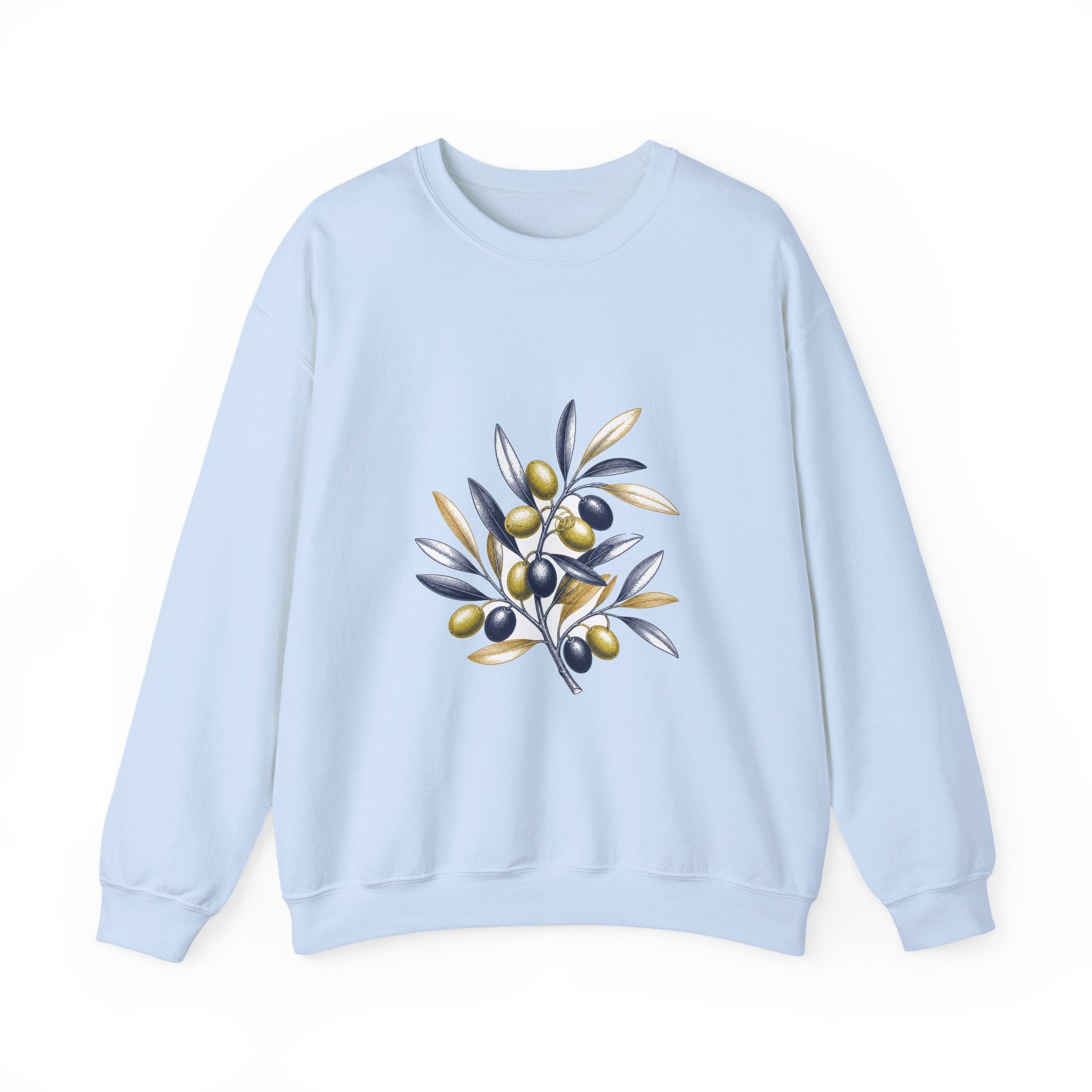 Matching Couple Sweatshirt - Olive Branch & Fig Matching Couple Crewneck Sweatshirt Hand-Drawn Art His Hers Best Friend Gift - Design A