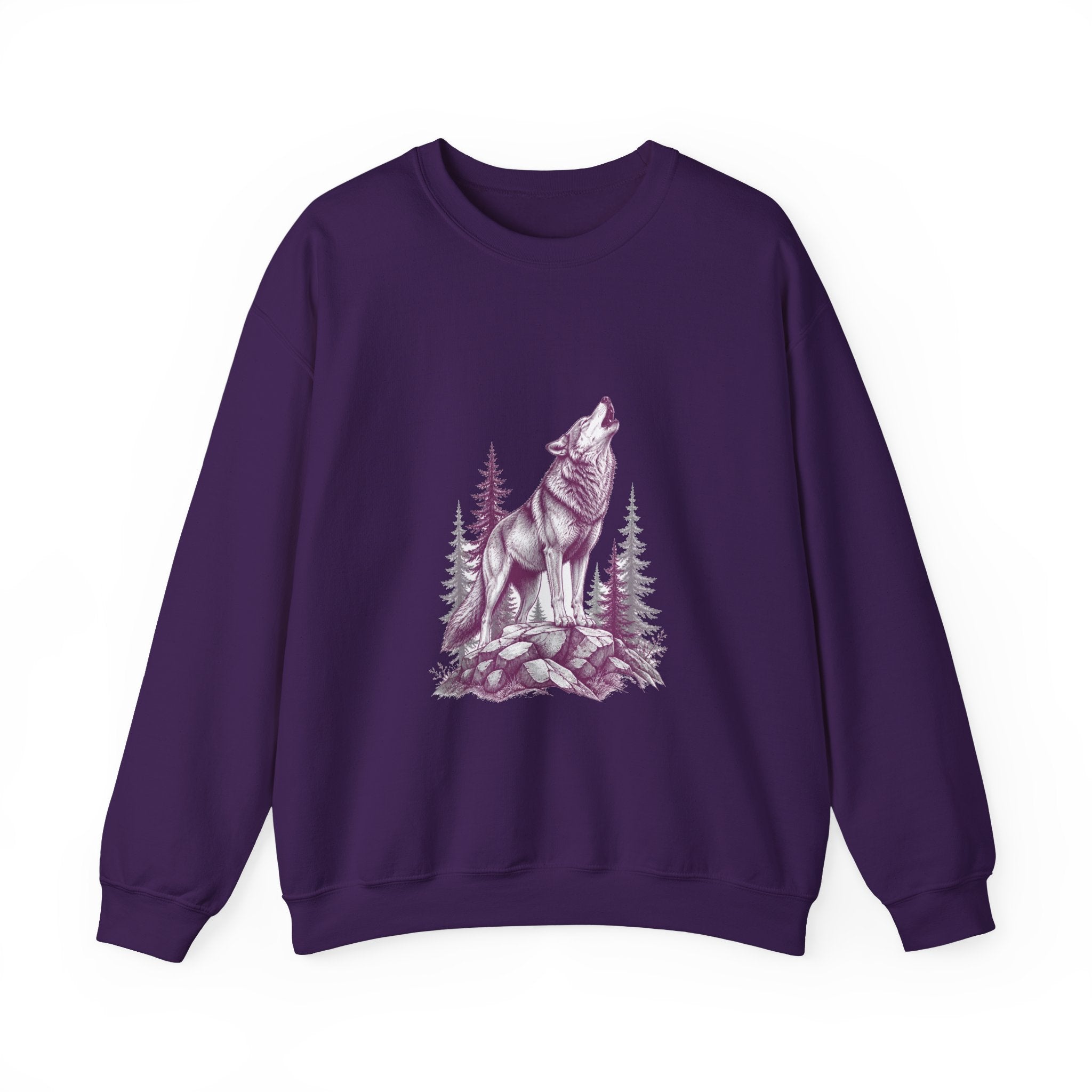 Matching Couple Sweatshirt - Wolf & Dove Matching Couple Comfort Colors Crew Hand-Drawn Art His Hers Anniversary Gift - Design A