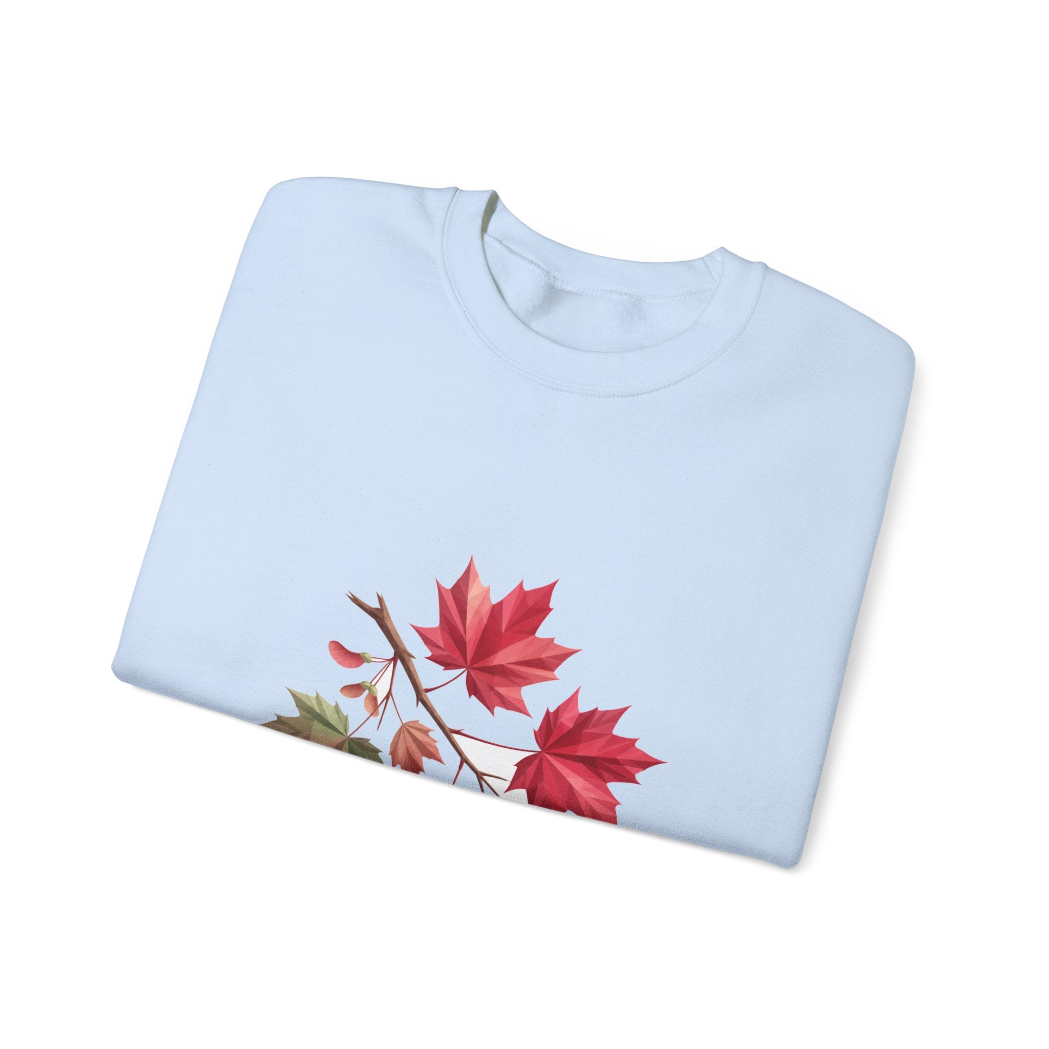 Matching Couple Sweatshirt - Cherry Blossom & Maple Leaf Matching Couple Premium Fleece Sweatshirt Geometric Art His Hers Love Gift - Design B