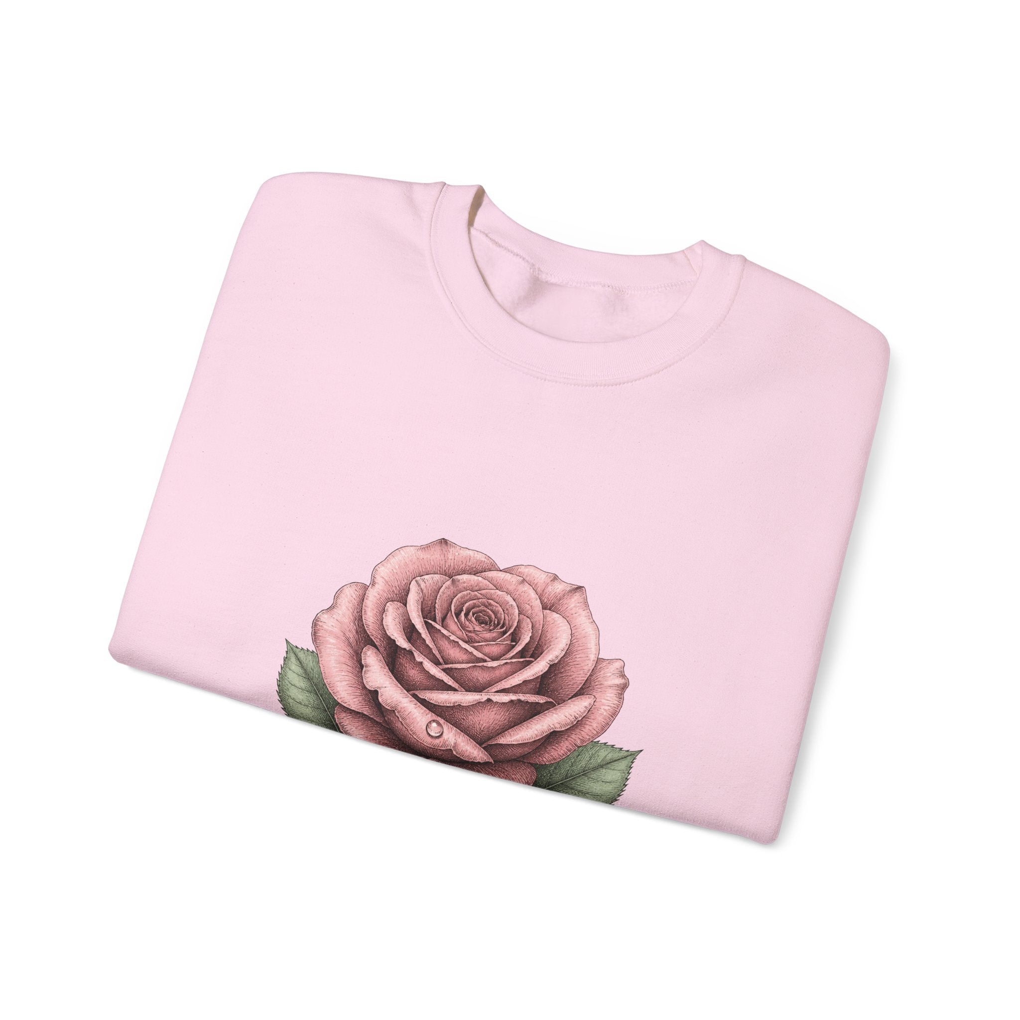 Matching Couple Sweatshirt - Rose & Thorn Matching Couple Comfort Colors Crew Hand-Drawn Art His Hers Anniversary Gift - Design A