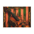 Violin Tightrope Bridge Wall Art Canvas 24×36 Baroque Studio Decor Maximalist Print