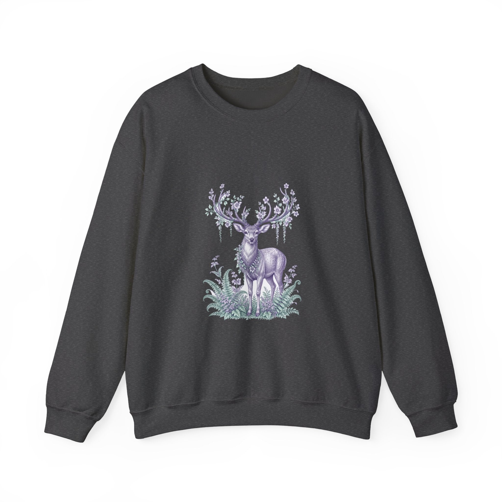 Matching Couple Sweatshirt - Bear & Deer Matching Couple Premium Fleece Sweatshirt Vintage Art His Hers Honeymoon Gift - Design B