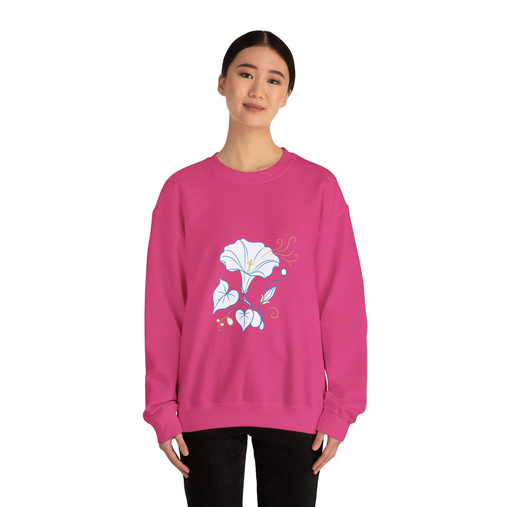 Matching Couple Sweatshirt - Sunflower & Moonflower Matching Couple Crewneck Sweatshirt Minimalist Art His Hers Valentine Gift - Design B