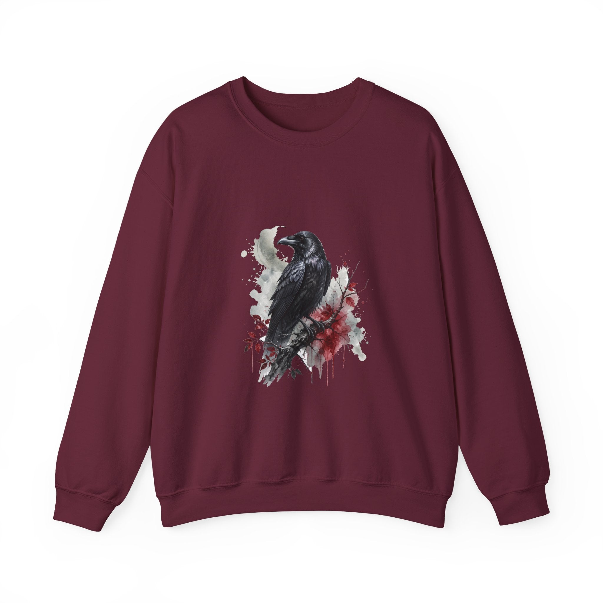 Matching Couple Sweatshirt - Raven & Swan Matching Couple Comfort Colors Crew Watercolor Art His Hers Birthday Gift - Design A