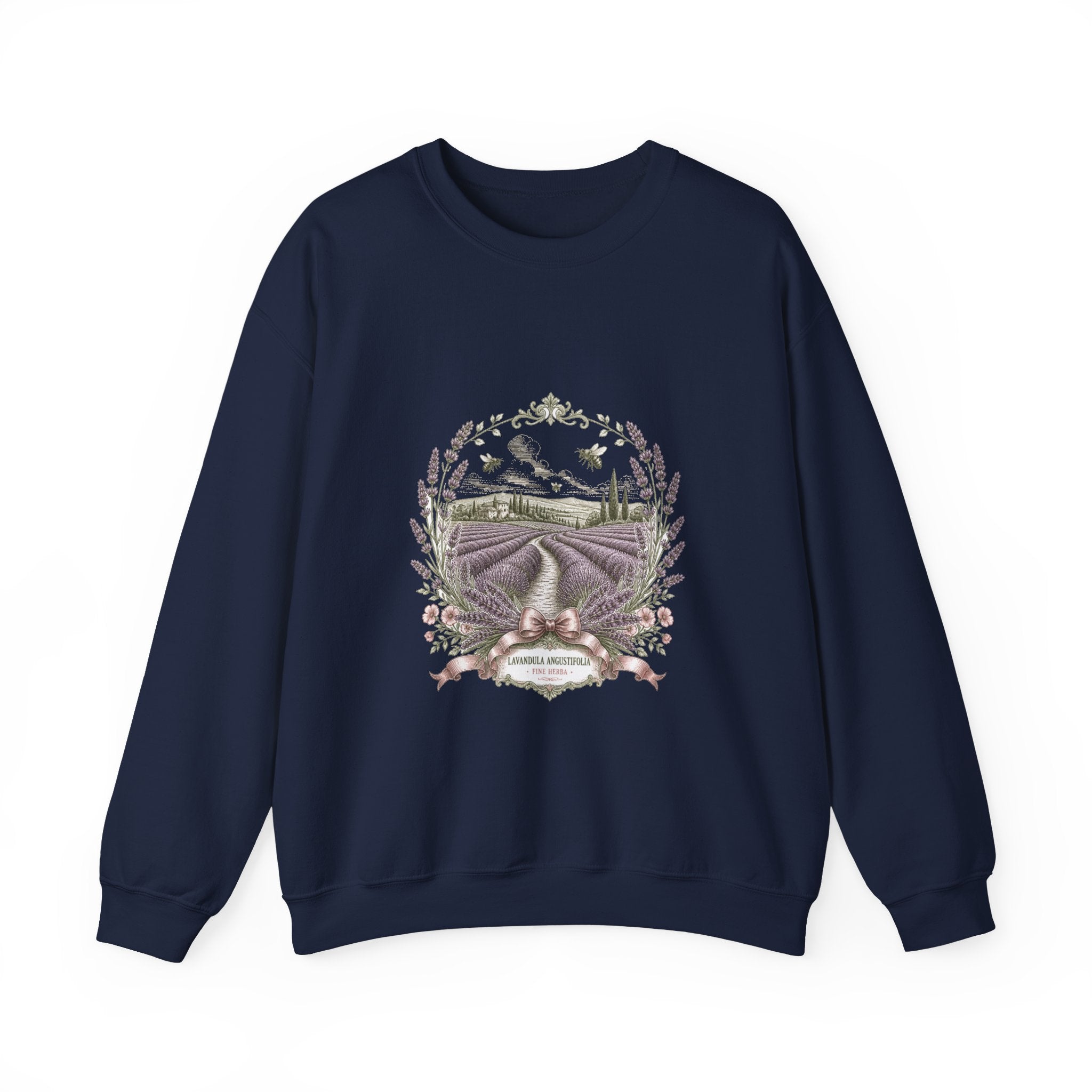 Matching Couple Sweatshirt - Lavender Fields & Canyon Matching Couple Comfort Colors Crew Vintage Art His Hers Honeymoon Gift - Design A