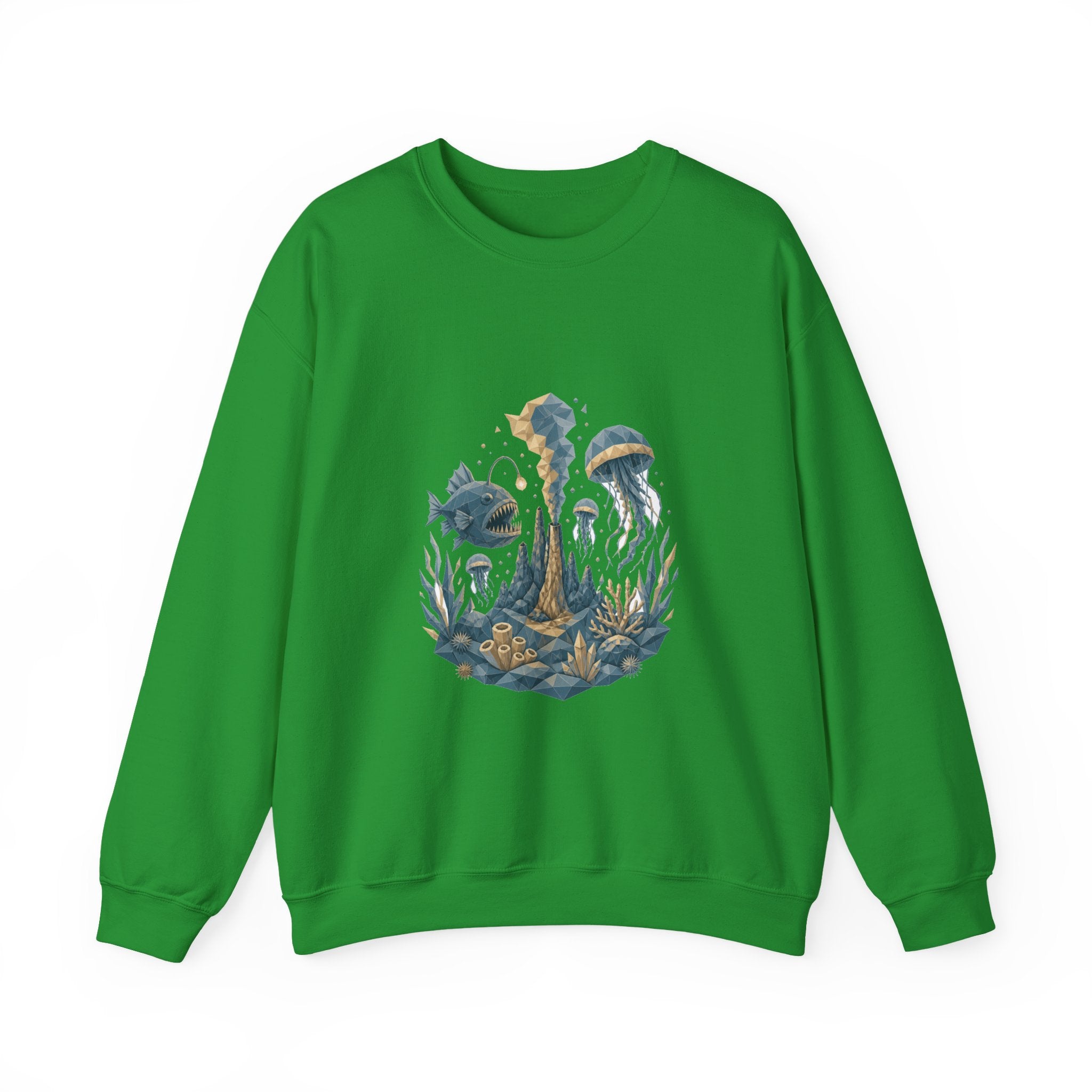 Matching Couple Sweatshirt - Coral Reef & Deep Sea Matching Couple Comfort Colors Crew Geometric Art His Hers Love Gift - Design B