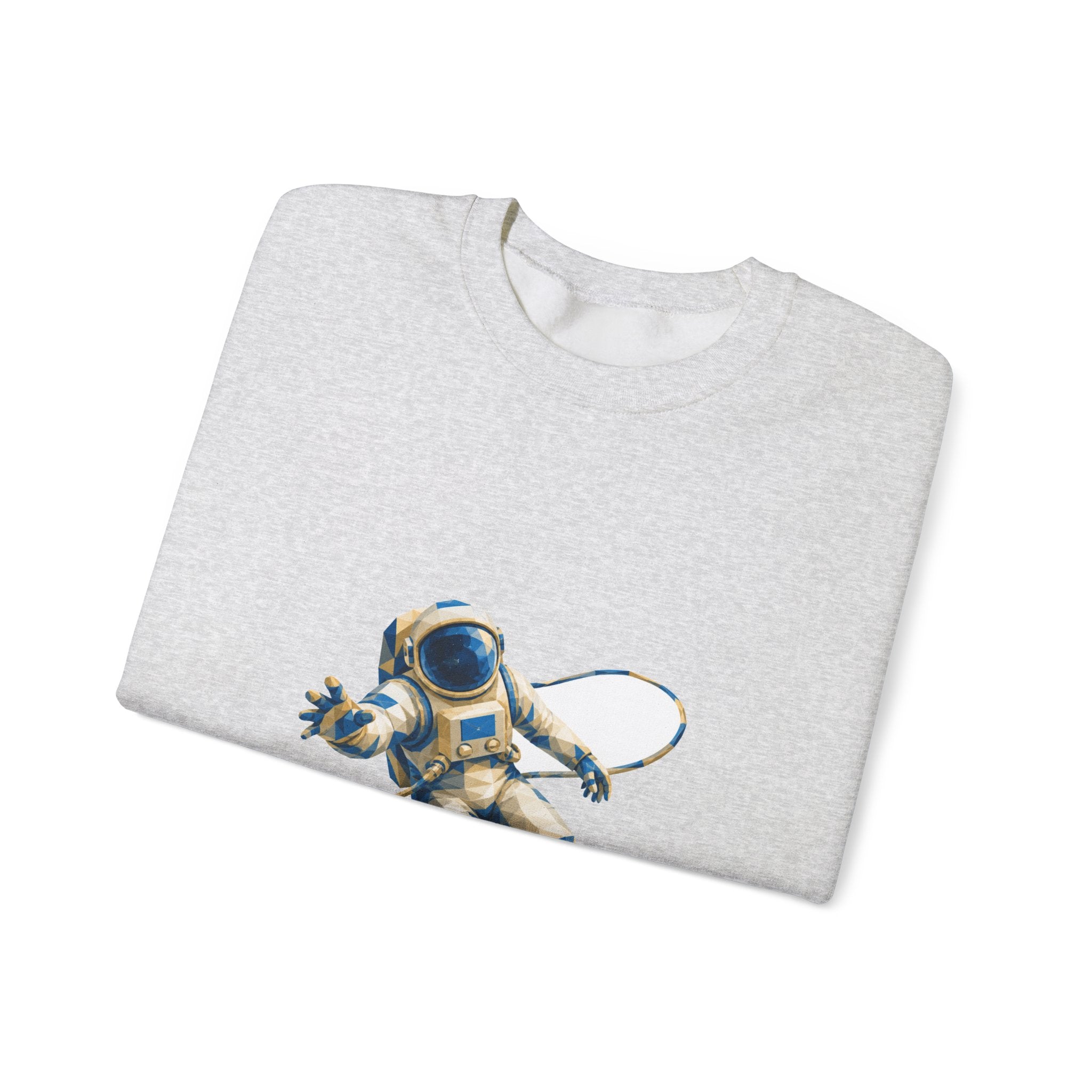 Matching Couple Sweatshirt - Astronaut & Planet Matching Couple Premium Fleece Sweatshirt Geometric Art His Hers Love Gift - Design A