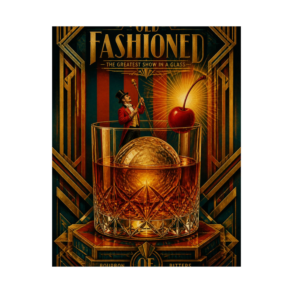 Old Fashioned Ringmaster Wall Art Poster 18×24 Art Deco Entryway Decor Maximalist Print