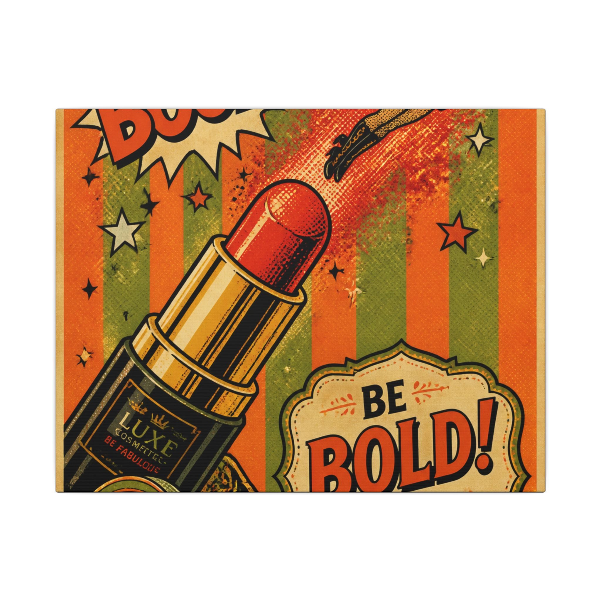 Lipstick Cannon Wall Art Canvas 16×20 Pop Art Living Room Decor Maximalist Print