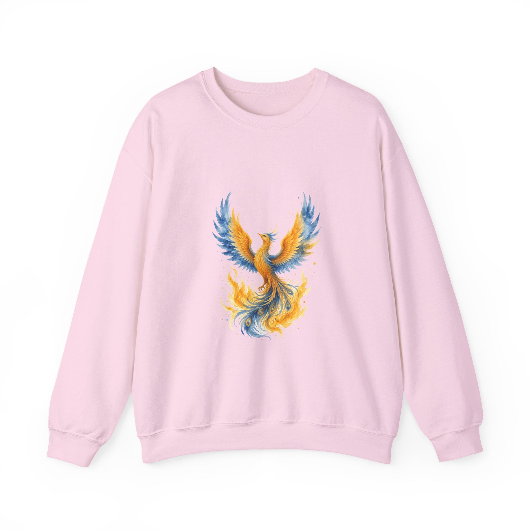 Matching Couple Sweatshirt - Dragon & Phoenix Matching Couple Comfort Colors Crew Watercolor Art His Hers Birthday Gift - Design B