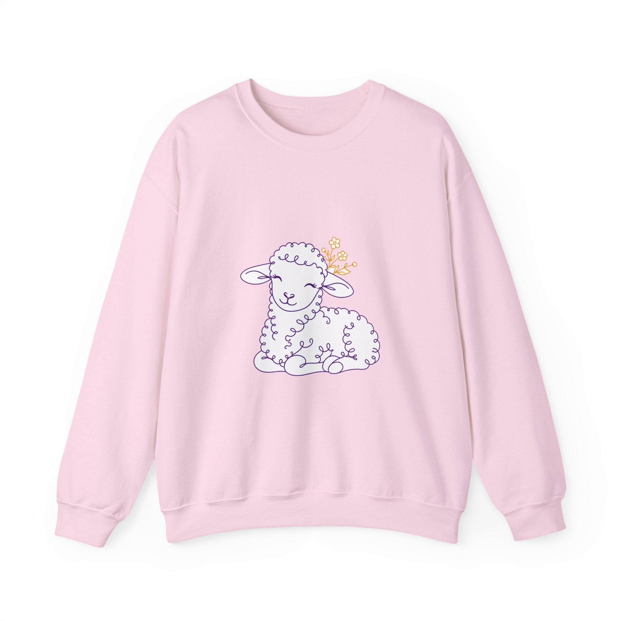 Matching Couple Sweatshirt - Lion & Lamb Matching Couple Comfort Colors Crew Minimalist Art His Hers Christmas Gift - Design B