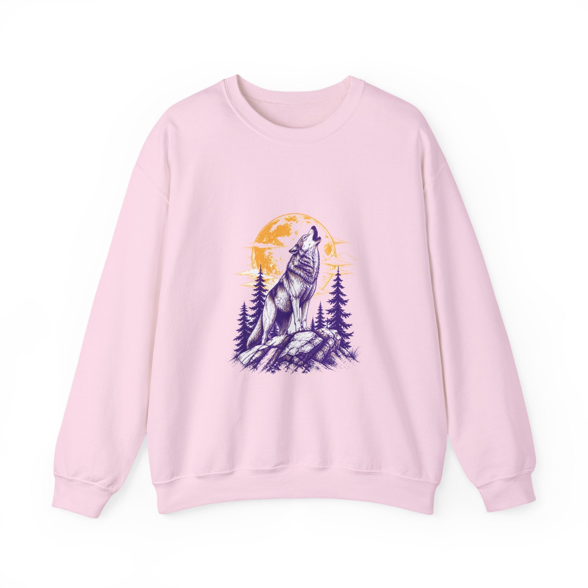 Matching Couple Sweatshirt - Wolf & Dove Matching Couple Crewneck Sweatshirt Hand-Drawn Art His Hers Best Friend Gift - Design A