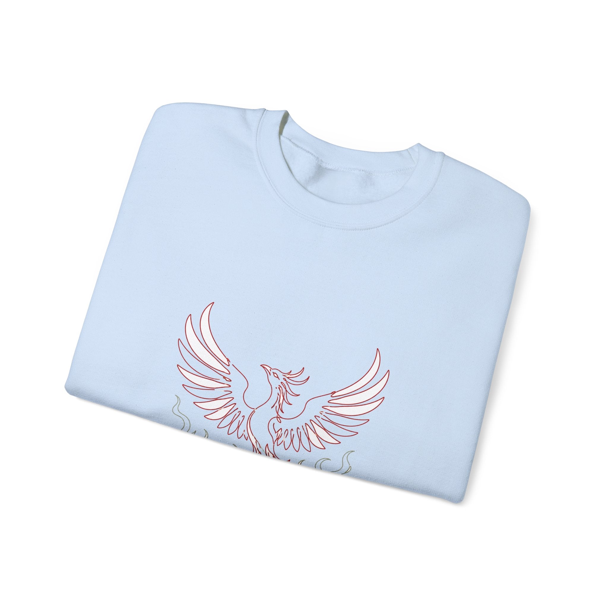 Matching Couple Sweatshirt - Dragon & Phoenix Matching Couple Crewneck Sweatshirt Minimalist Art His Hers Valentine Gift - Design B