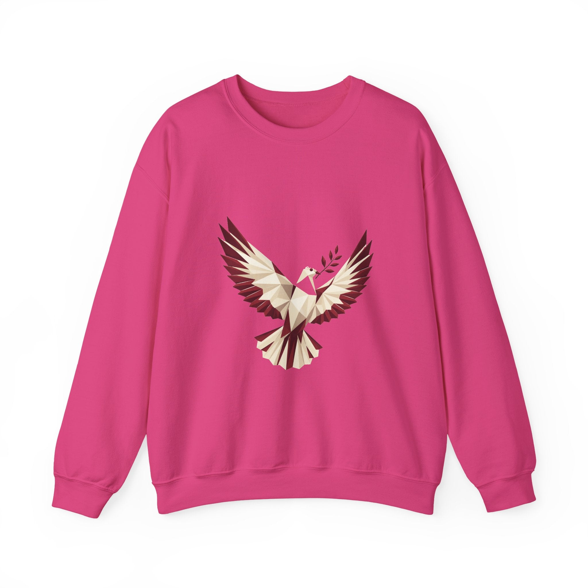 Matching Couple Sweatshirt - Wolf & Dove Matching Couple Comfort Colors Crew Geometric Art His Hers Love Gift - Design B