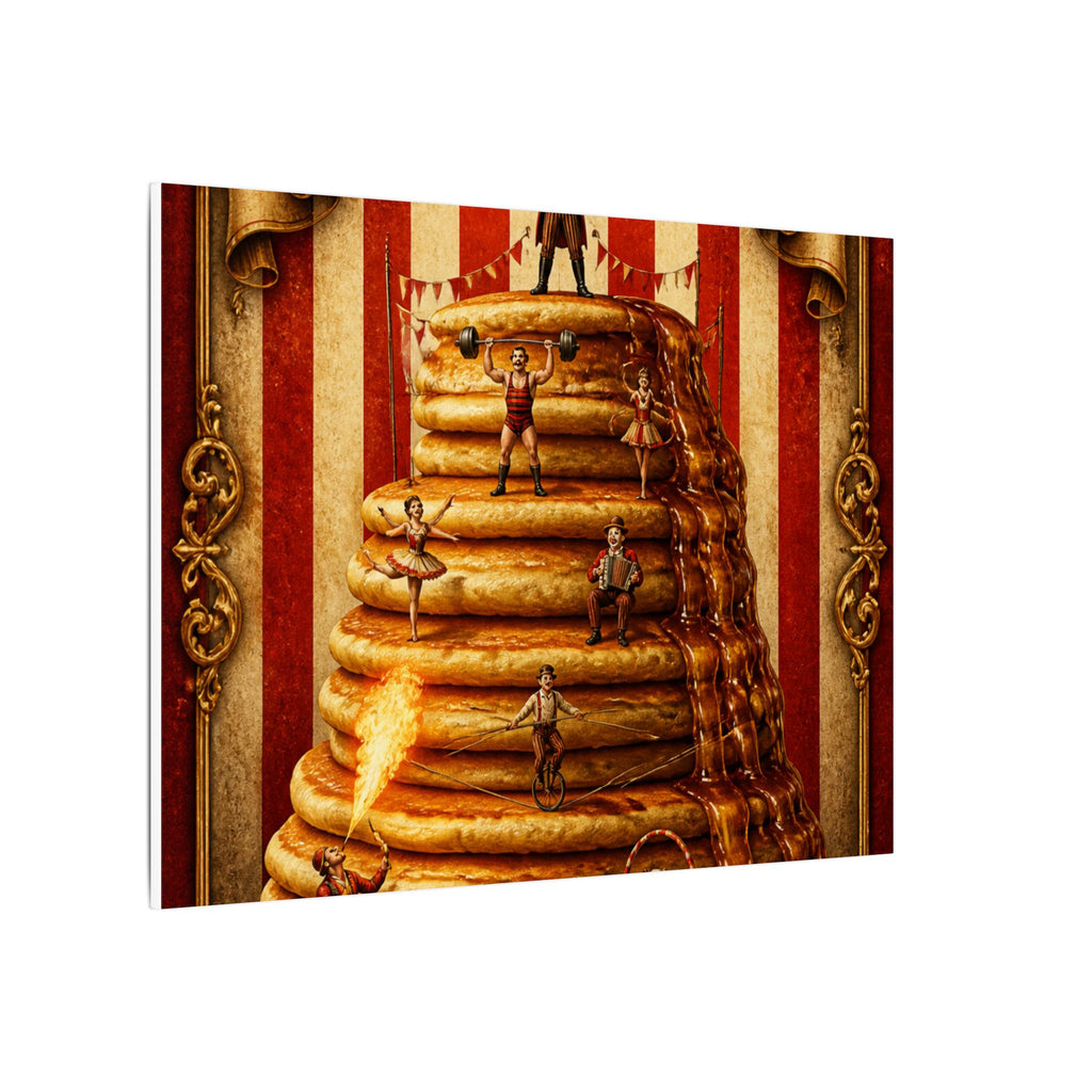 Pancake Stack Platform Wall Art Canvas 24×36 Baroque Studio Decor Maximalist Print