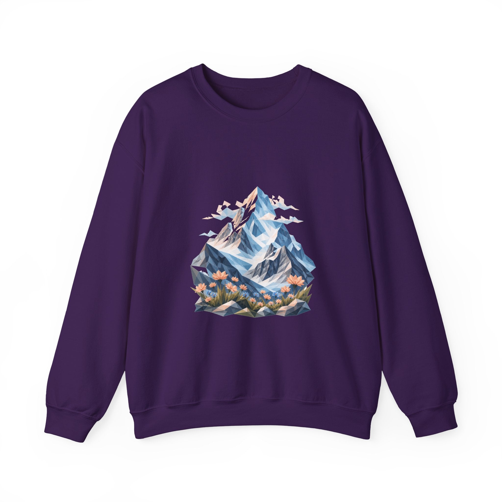 Matching Couple Sweatshirt - Mountain & Ocean Matching Couple Comfort Colors Crew Geometric Art His Hers Love Gift - Design A