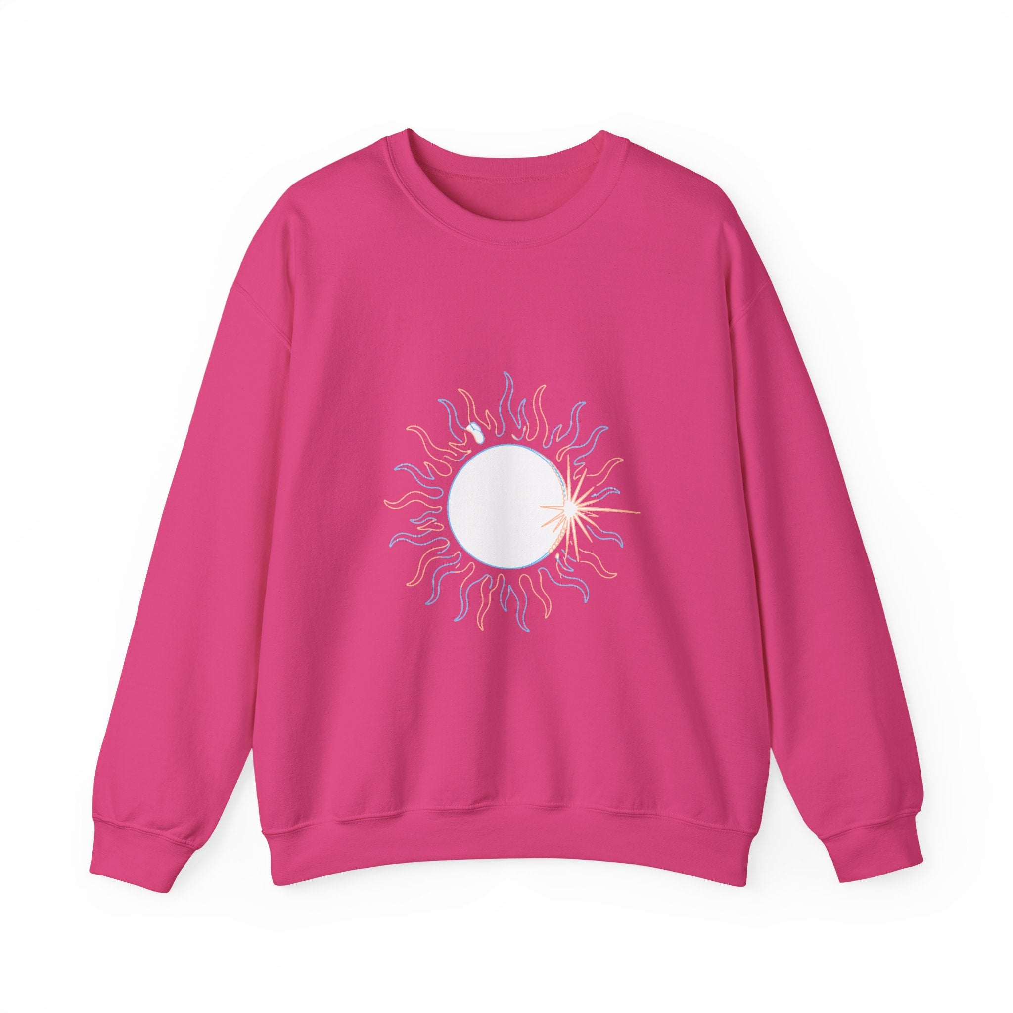 Matching Couple Sweatshirt - Solar & Lunar Eclipse Matching Couple Crewneck Sweatshirt Minimalist Art His Hers Valentine Gift - Design A
