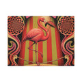 Flamingo Tightrope Wall Art Canvas 16×20 Psychedelic Cafe Decor Maximalist Print