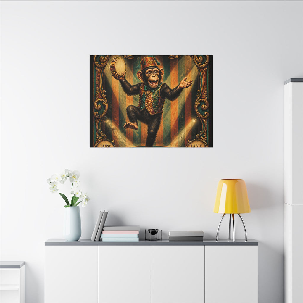 Dancing Monkey Wall Art Canvas 16×20 Baroque Home Office Decor Maximalist Print